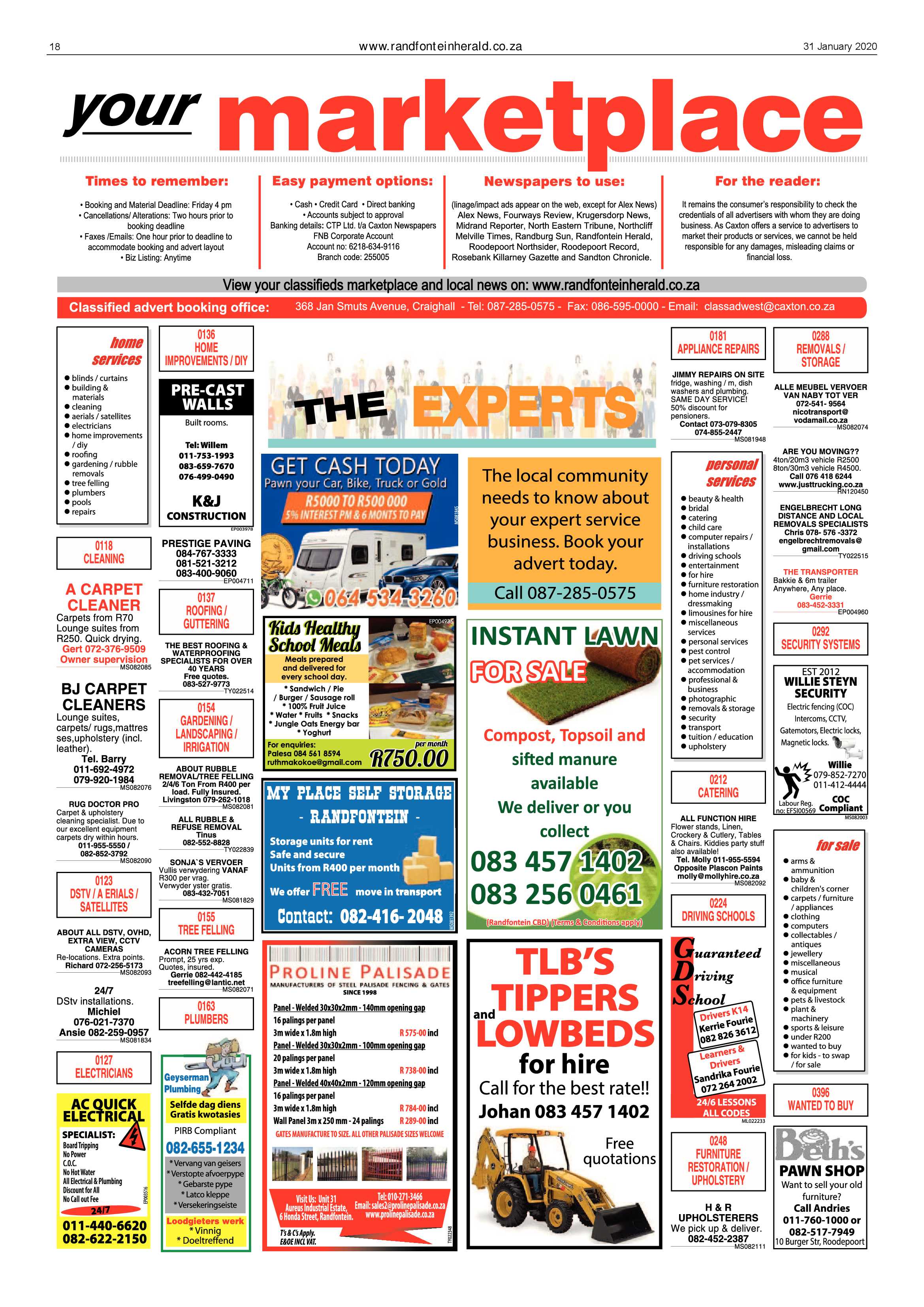 Randfontein Herald 31 January 2020 page 18