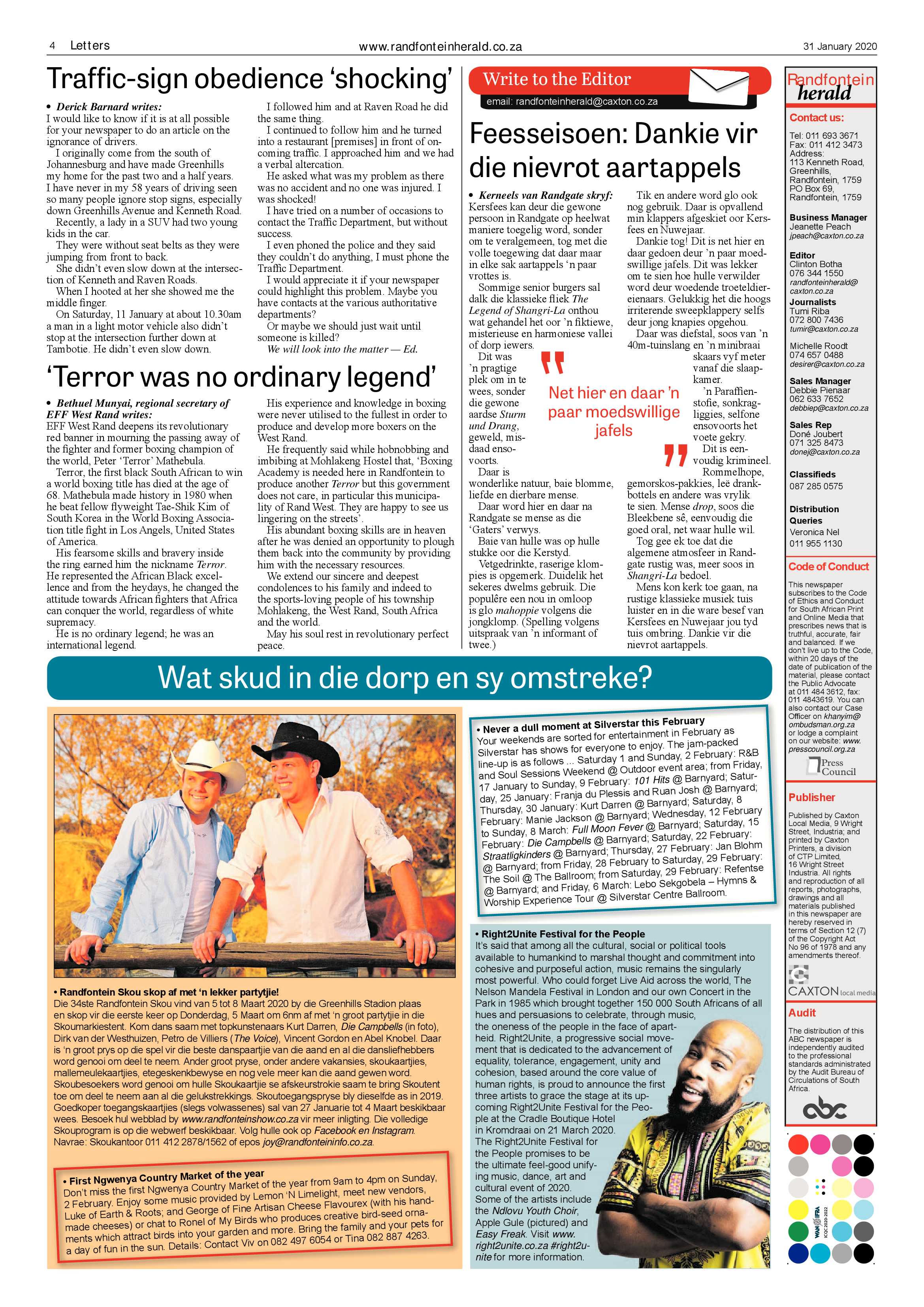 Randfontein Herald 31 January 2020 page 4
