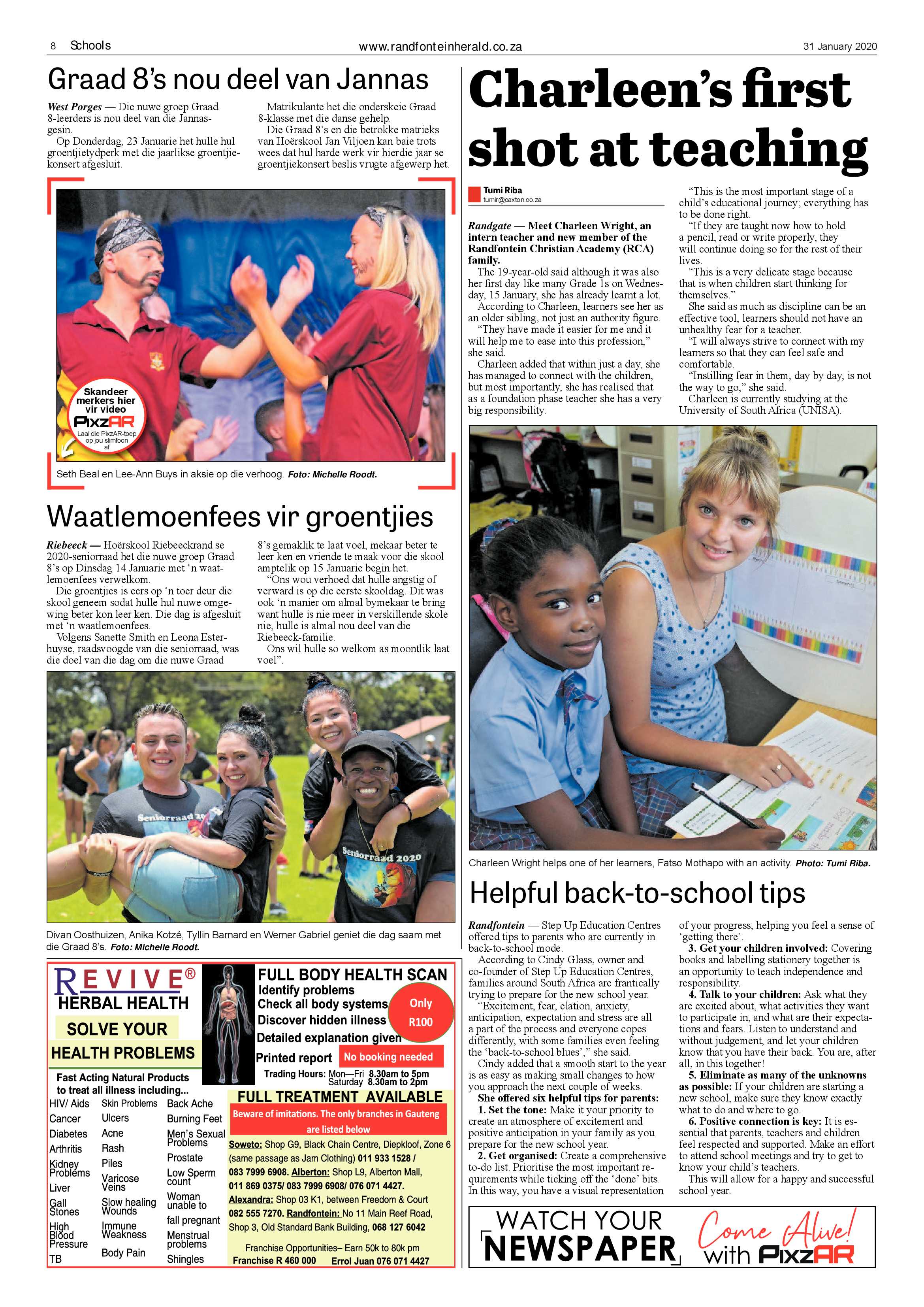 Randfontein Herald 31 January 2020 page 8