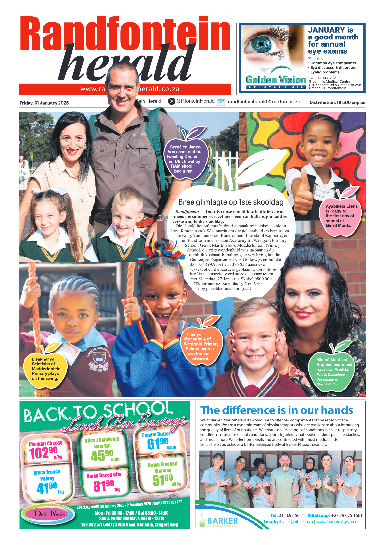 Randfontein Herald 31 January 2025 page 1