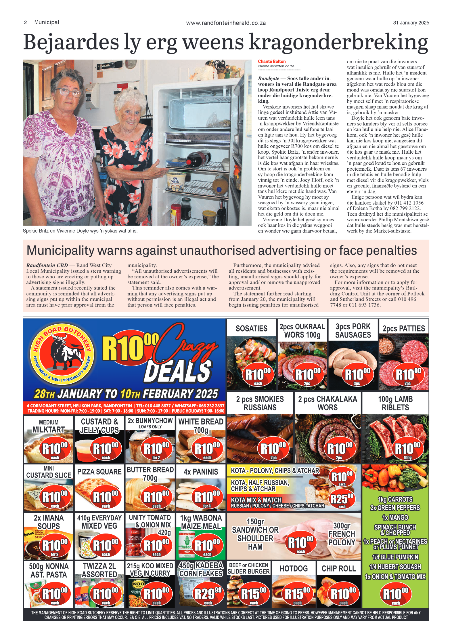 Randfontein Herald 31 January 2025 page 2