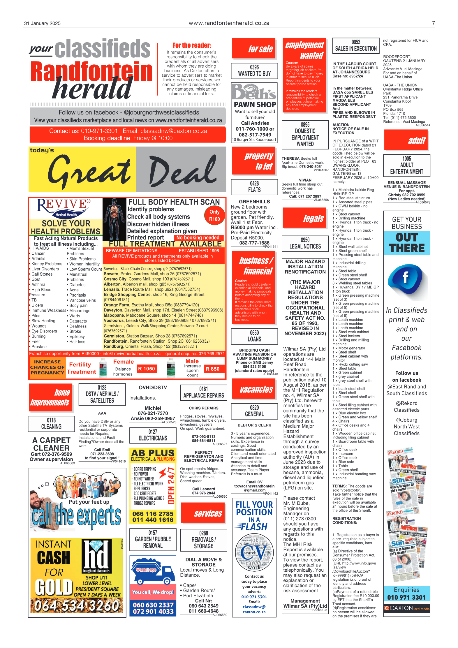 Randfontein Herald 31 January 2025 page 7