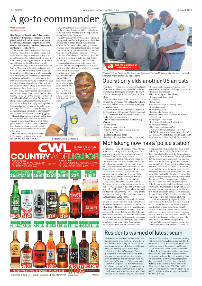 Randfontein Herald 31 March 2023 page 2