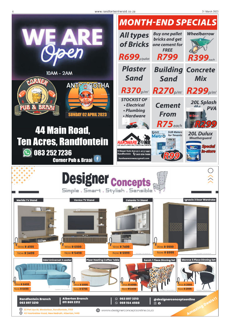 Randfontein Herald 31 March 2023 page 6