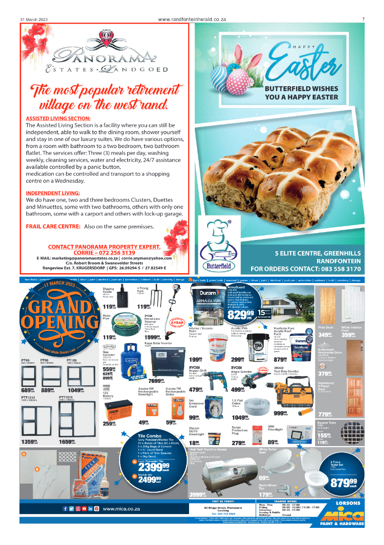 Randfontein Herald 31 March 2023 page 7