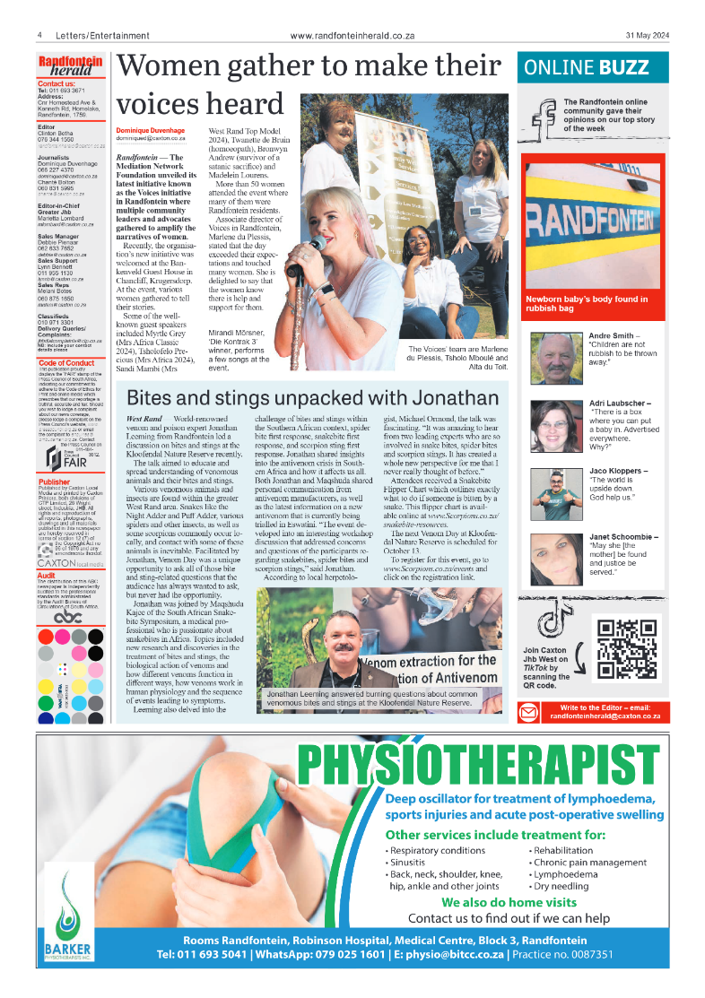 Randfontein Herald 31 May 2024 page 4