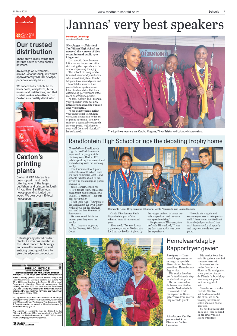 Randfontein Herald 31 May 2024 page 7