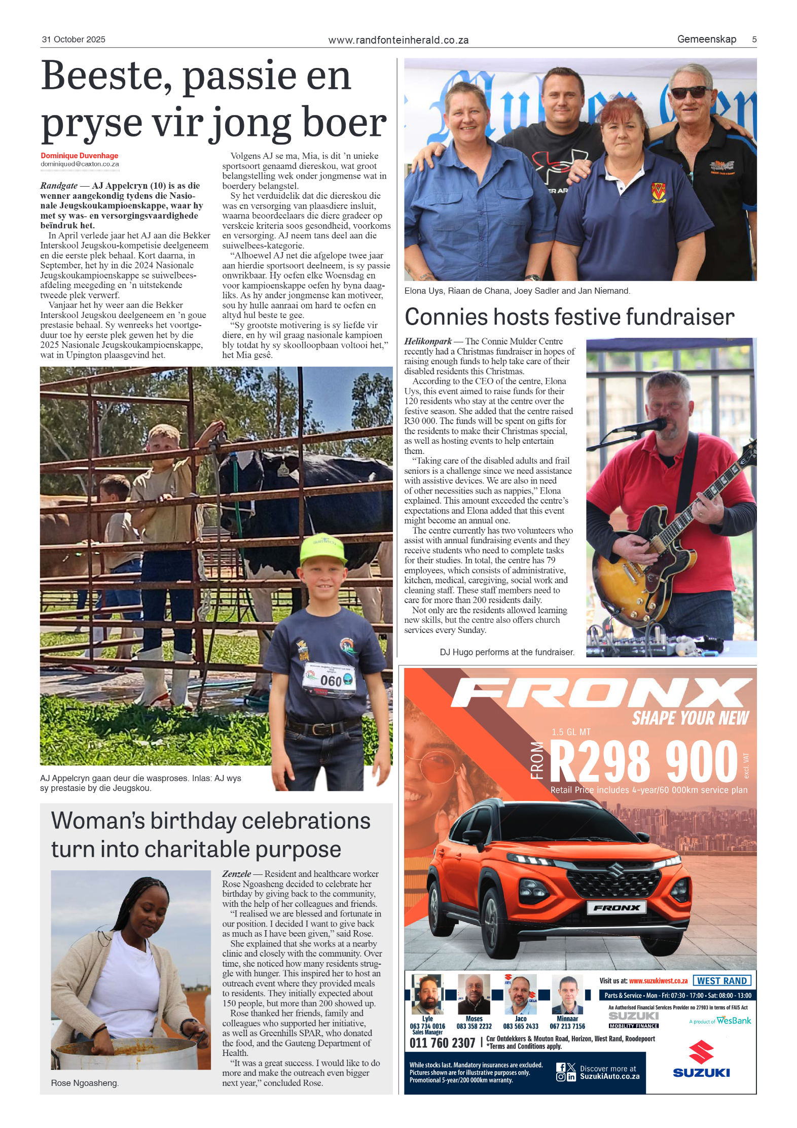 Randfontein Herald 31 October 2025 page 5
