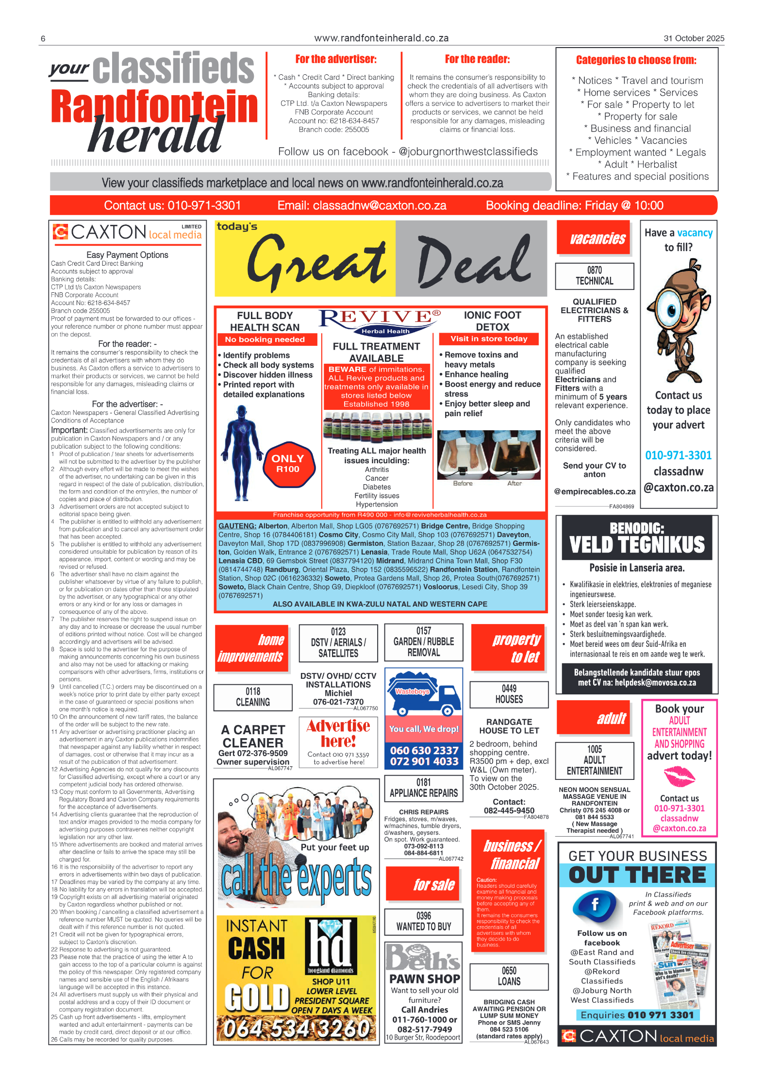 Randfontein Herald 31 October 2025 page 6