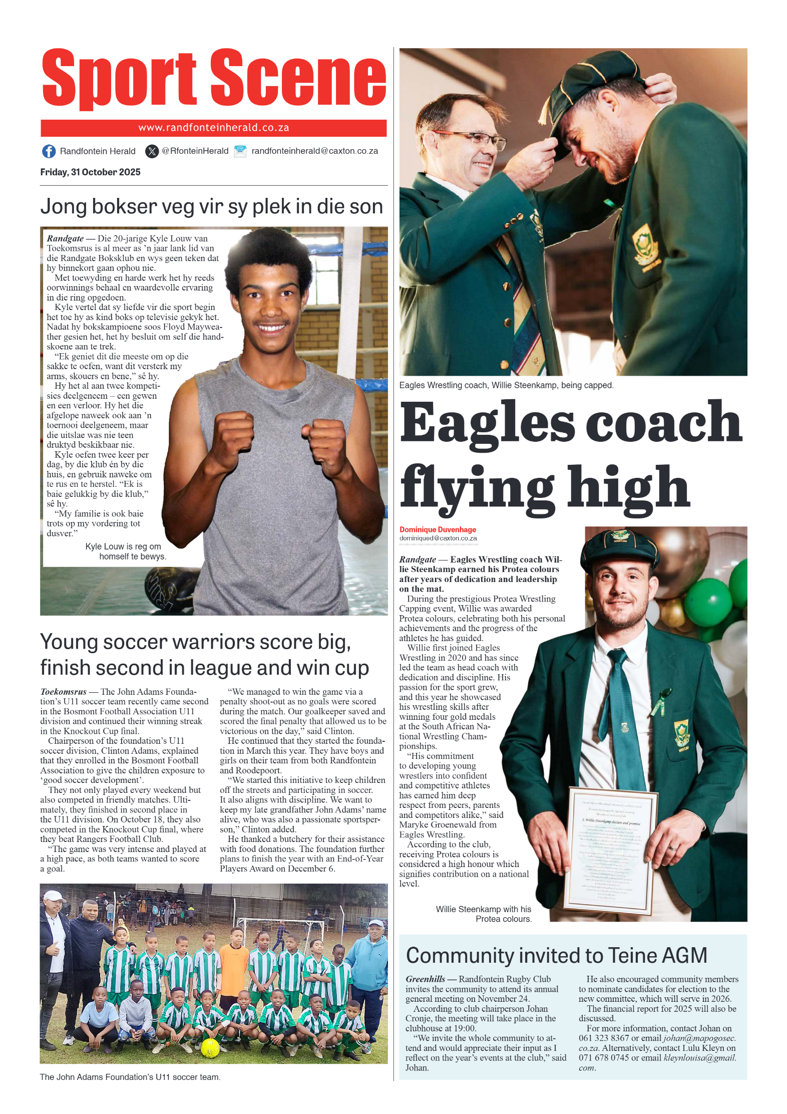 Randfontein Herald 31 October 2025 page 8