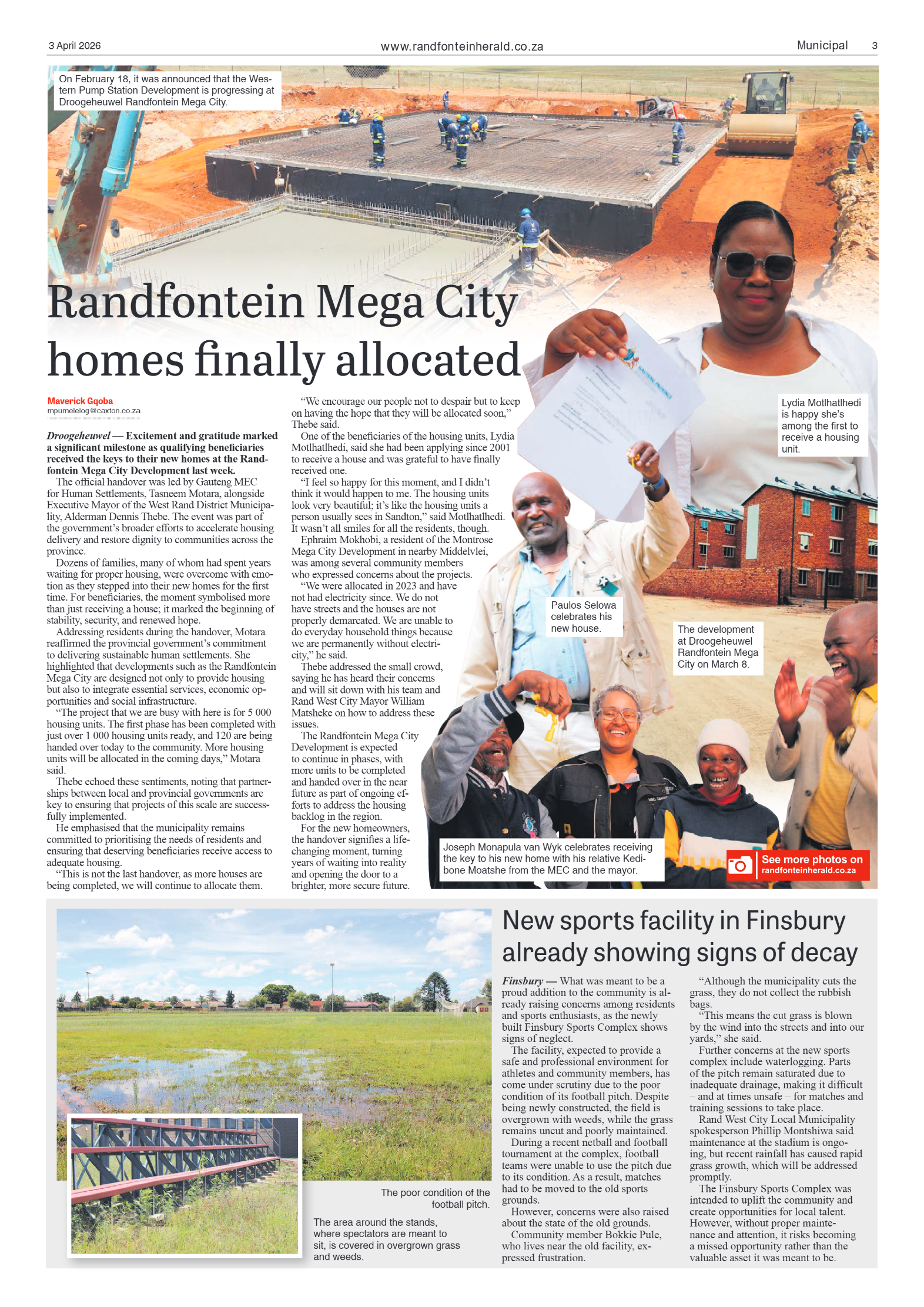 Randfontein Herald 3 April 2026 page 3