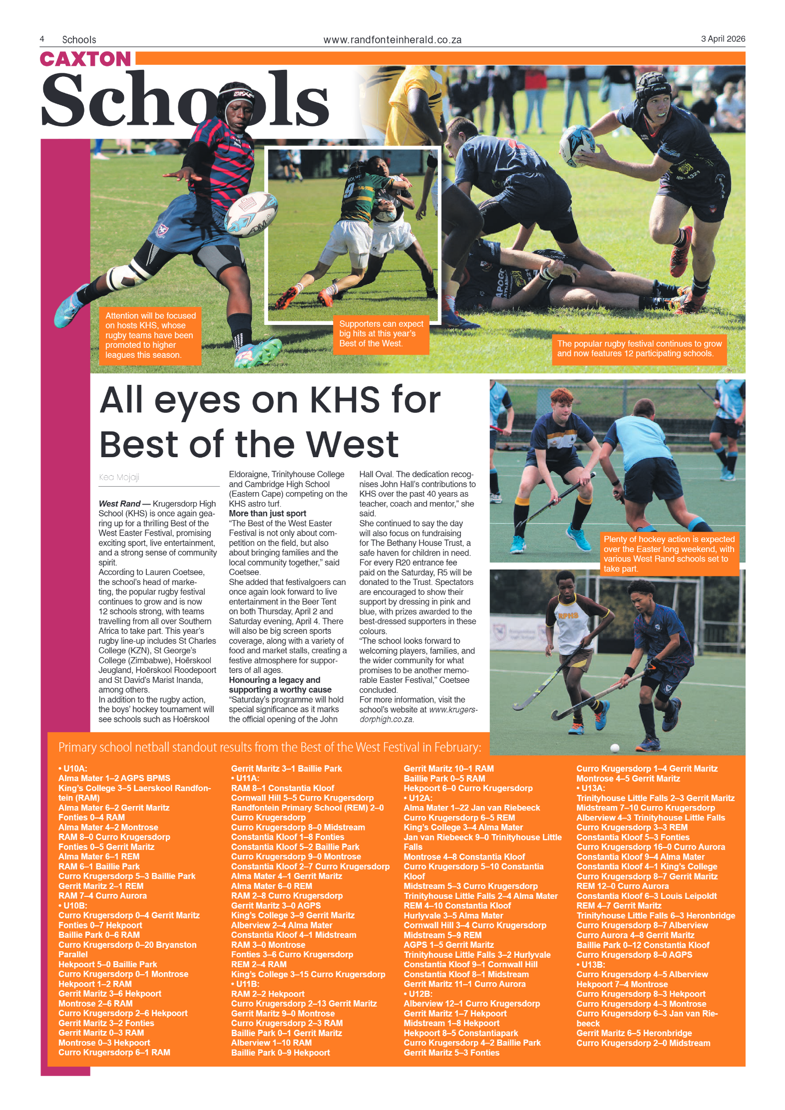 Randfontein Herald 3 April 2026 page 4