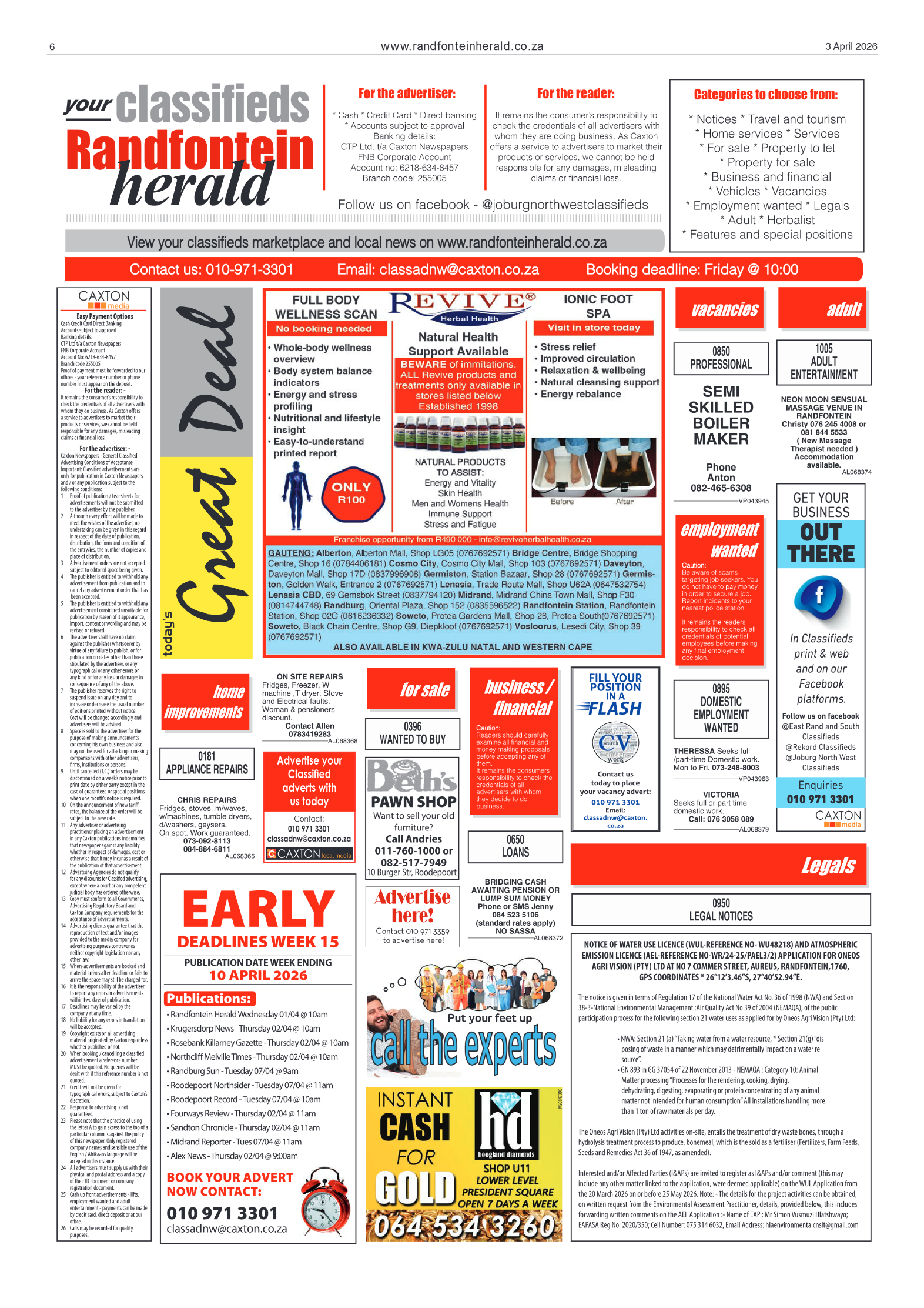 Randfontein Herald 3 April 2026 page 6