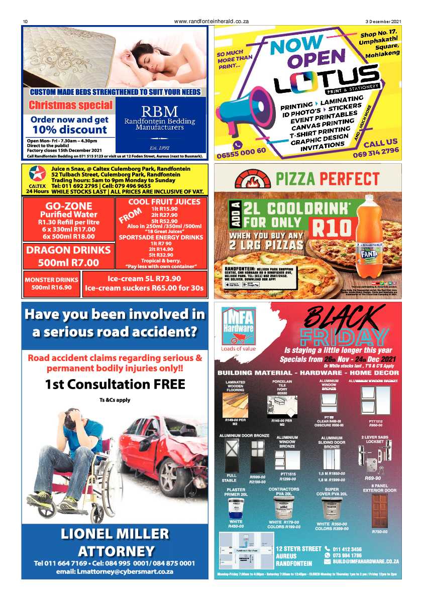 Randfontein Herald 3 December 2021 page 10