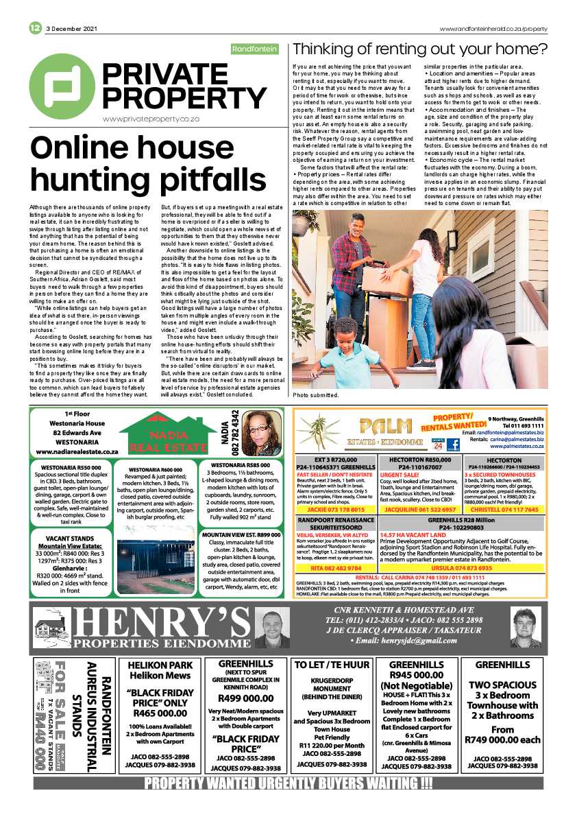 Randfontein Herald 3 December 2021 page 12