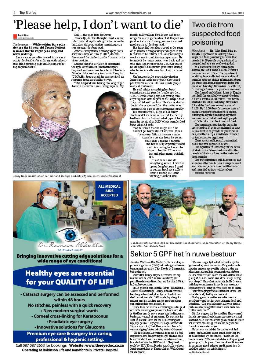 Randfontein Herald 3 December 2021 page 2