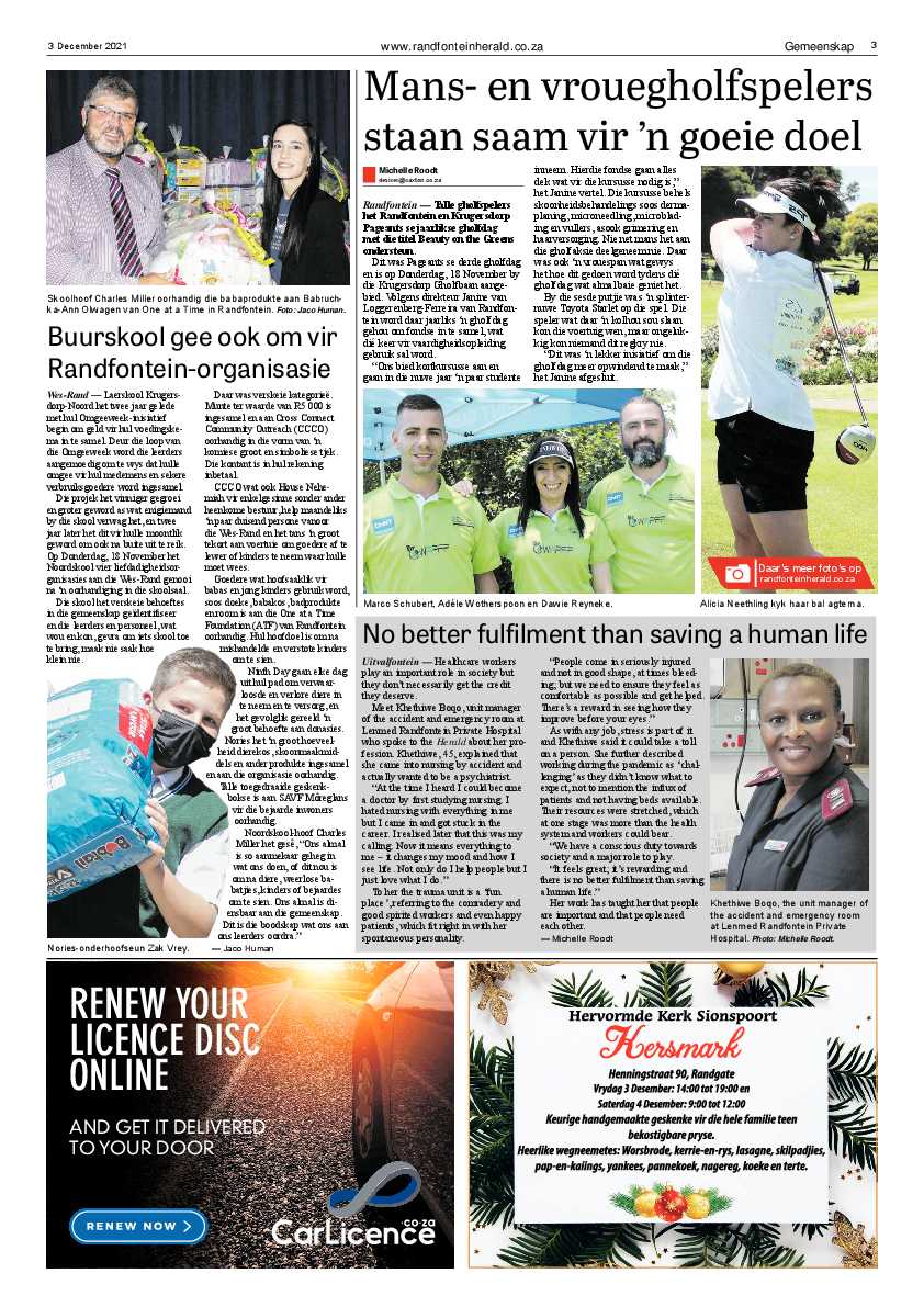 Randfontein Herald 3 December 2021 page 3