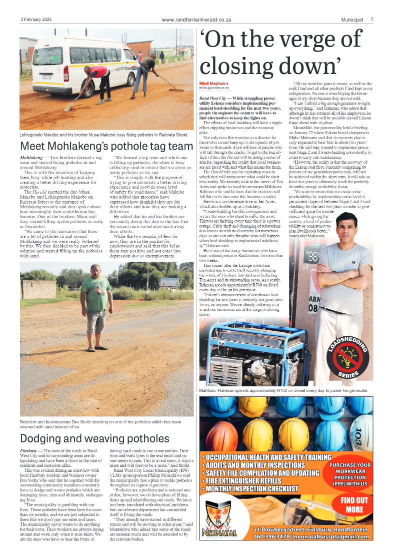Randfontein Herald 3 February 2023 page 3