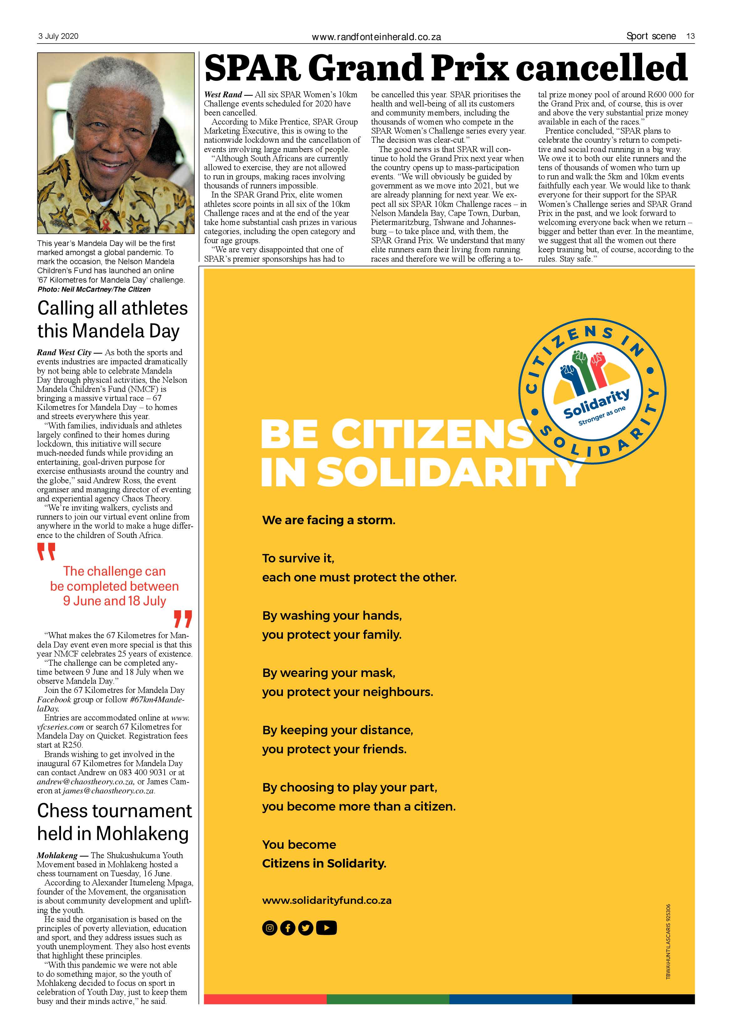 Randfontein Herald 3 July 2020 page 13