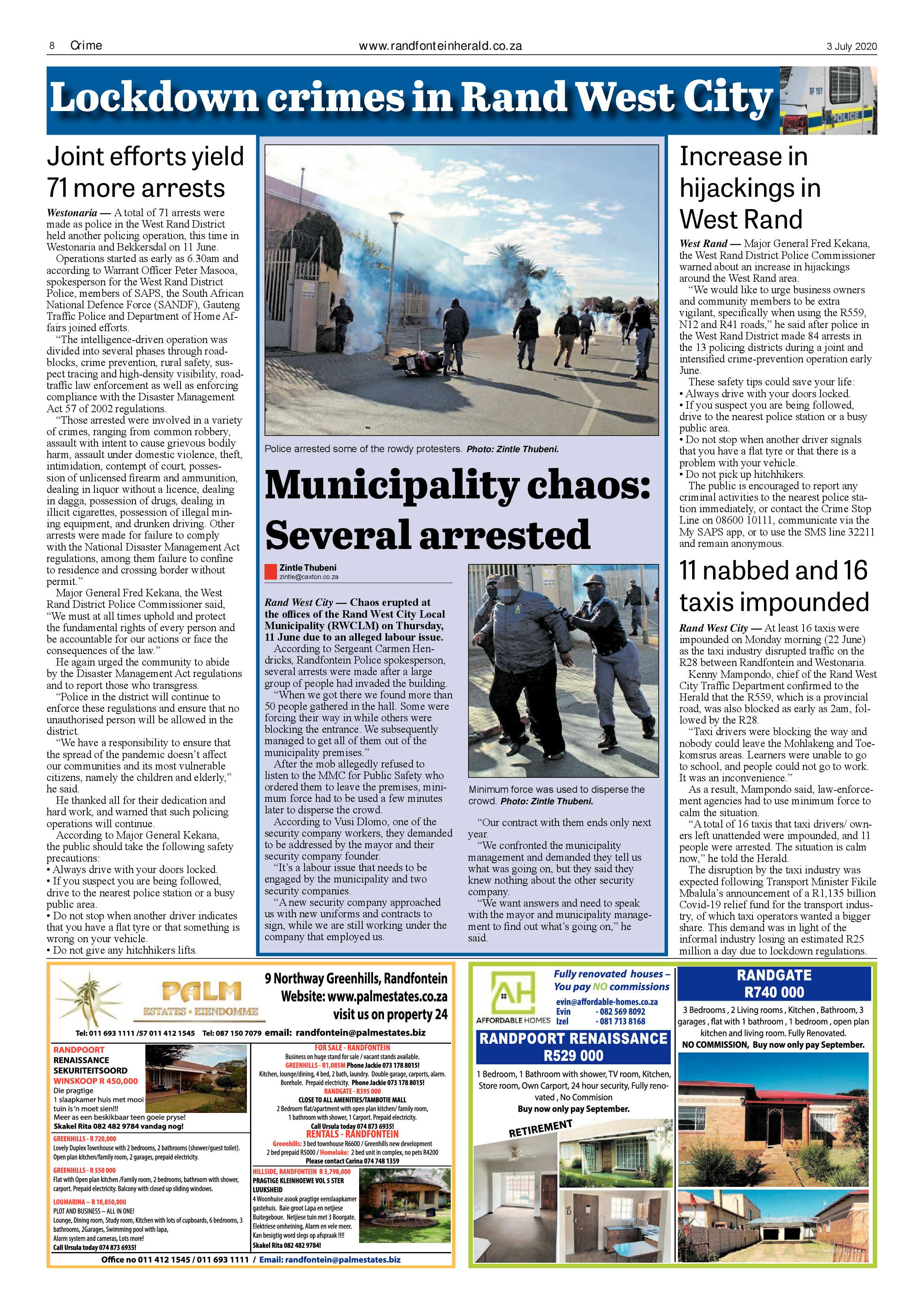 Randfontein Herald 3 July 2020 page 8