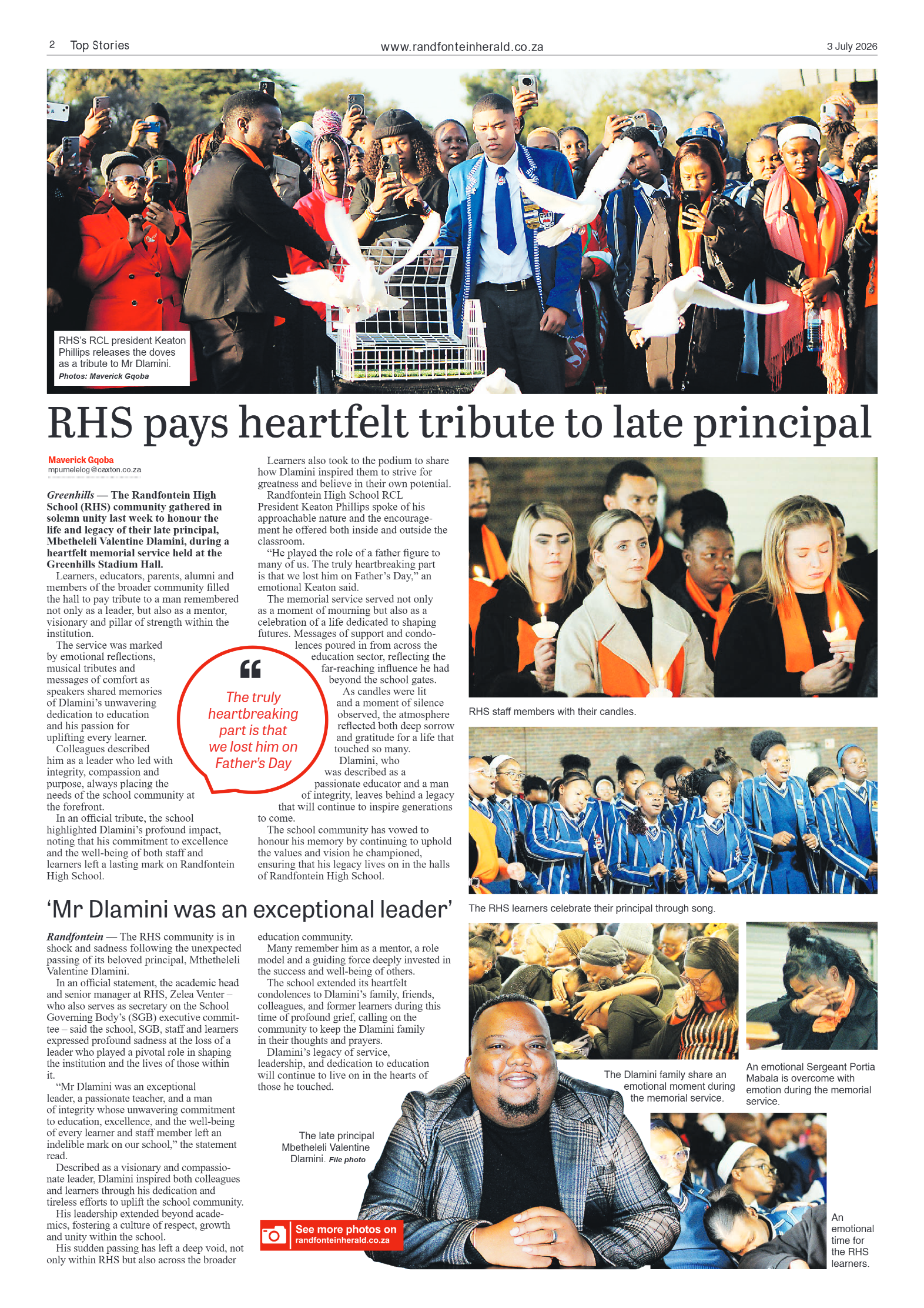 Randfontein Herald 3 July 2026 page 2