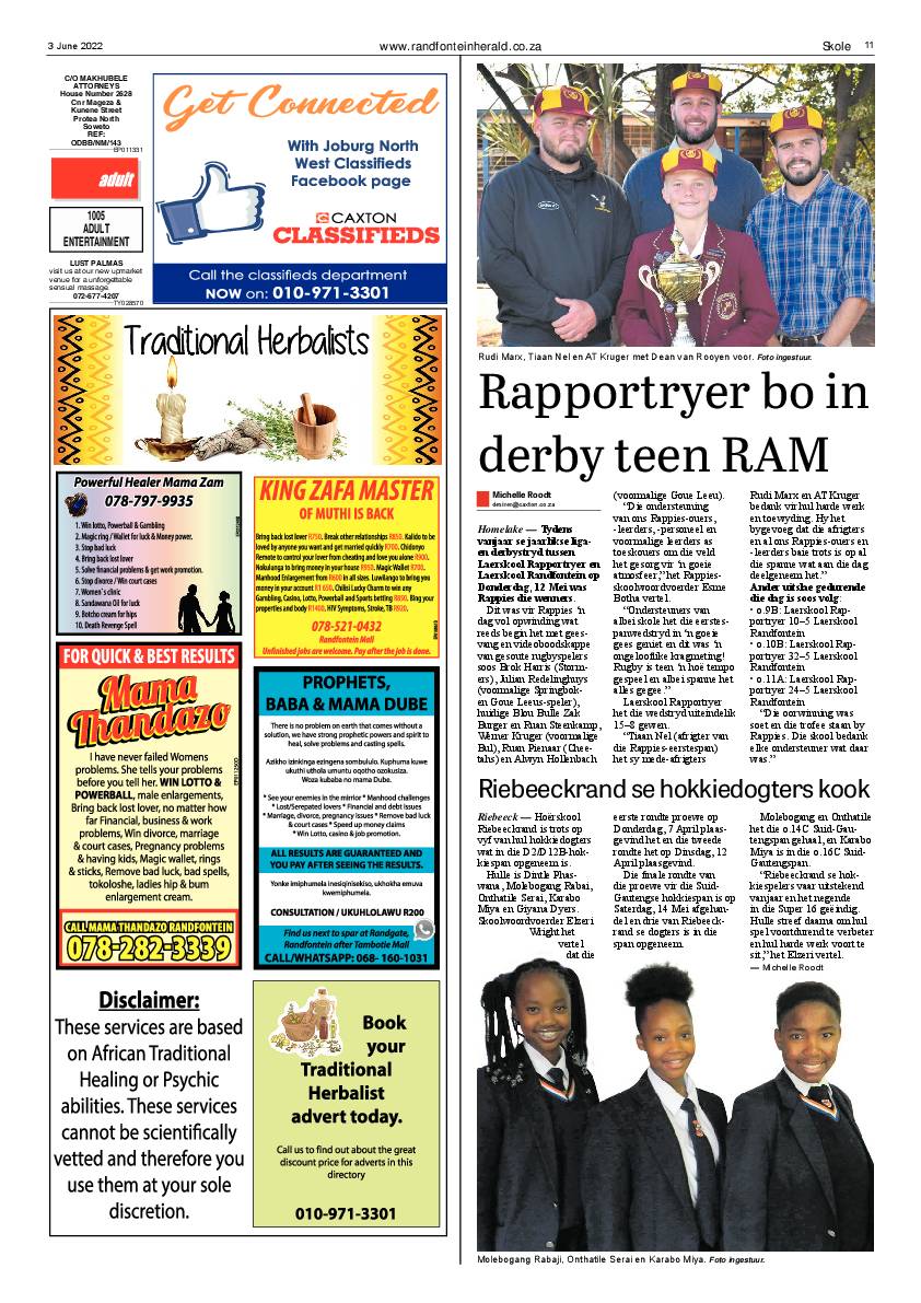 Randfontein Herald 3 June 2022 page 11