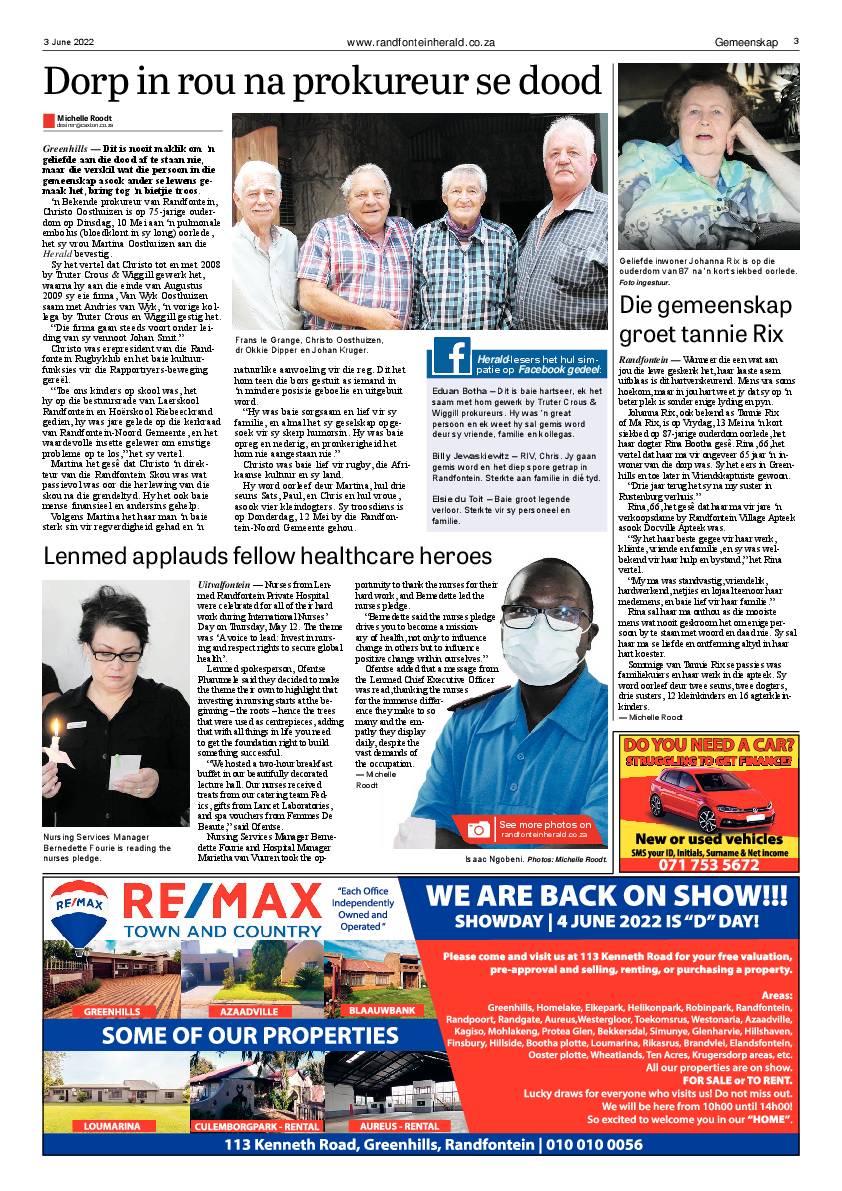 Randfontein Herald 3 June 2022 page 3