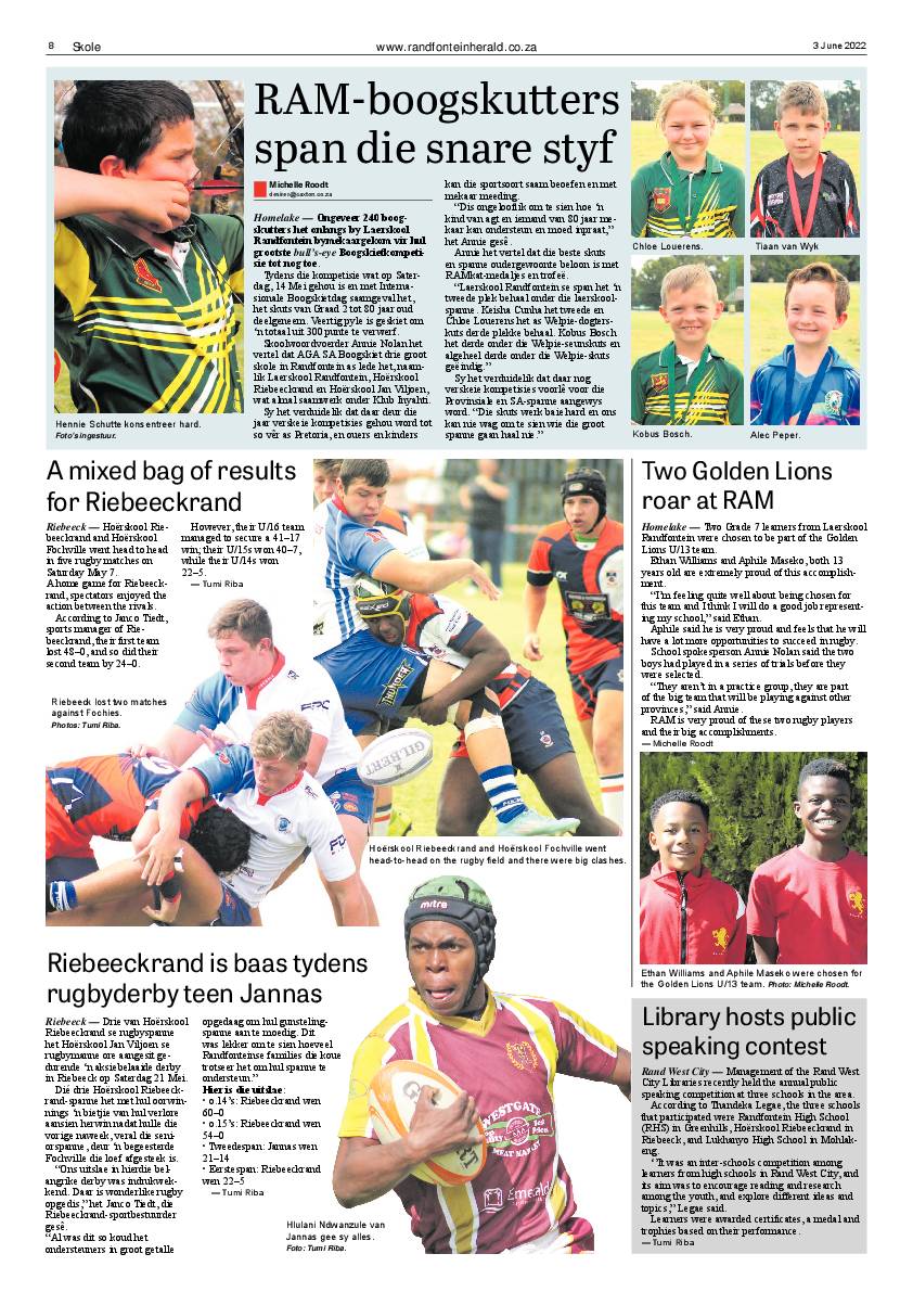Randfontein Herald 3 June 2022 page 8