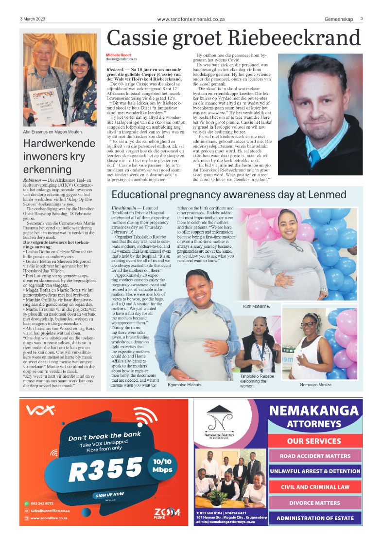 Randfontein Herald 3 March 2023 page 3