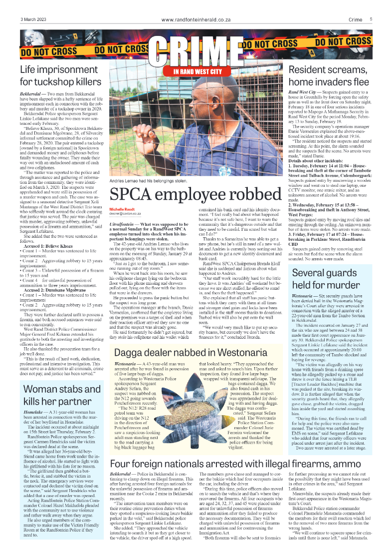 Randfontein Herald 3 March 2023 page 5