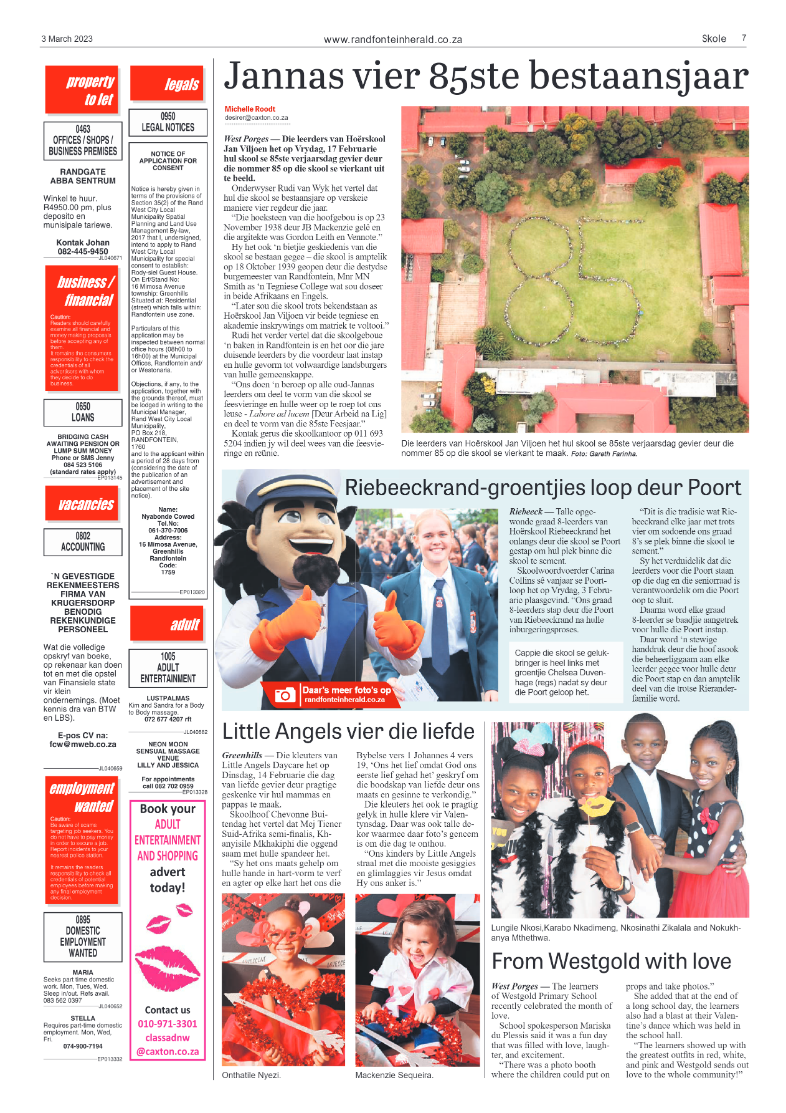Randfontein Herald 3 March 2023 page 7