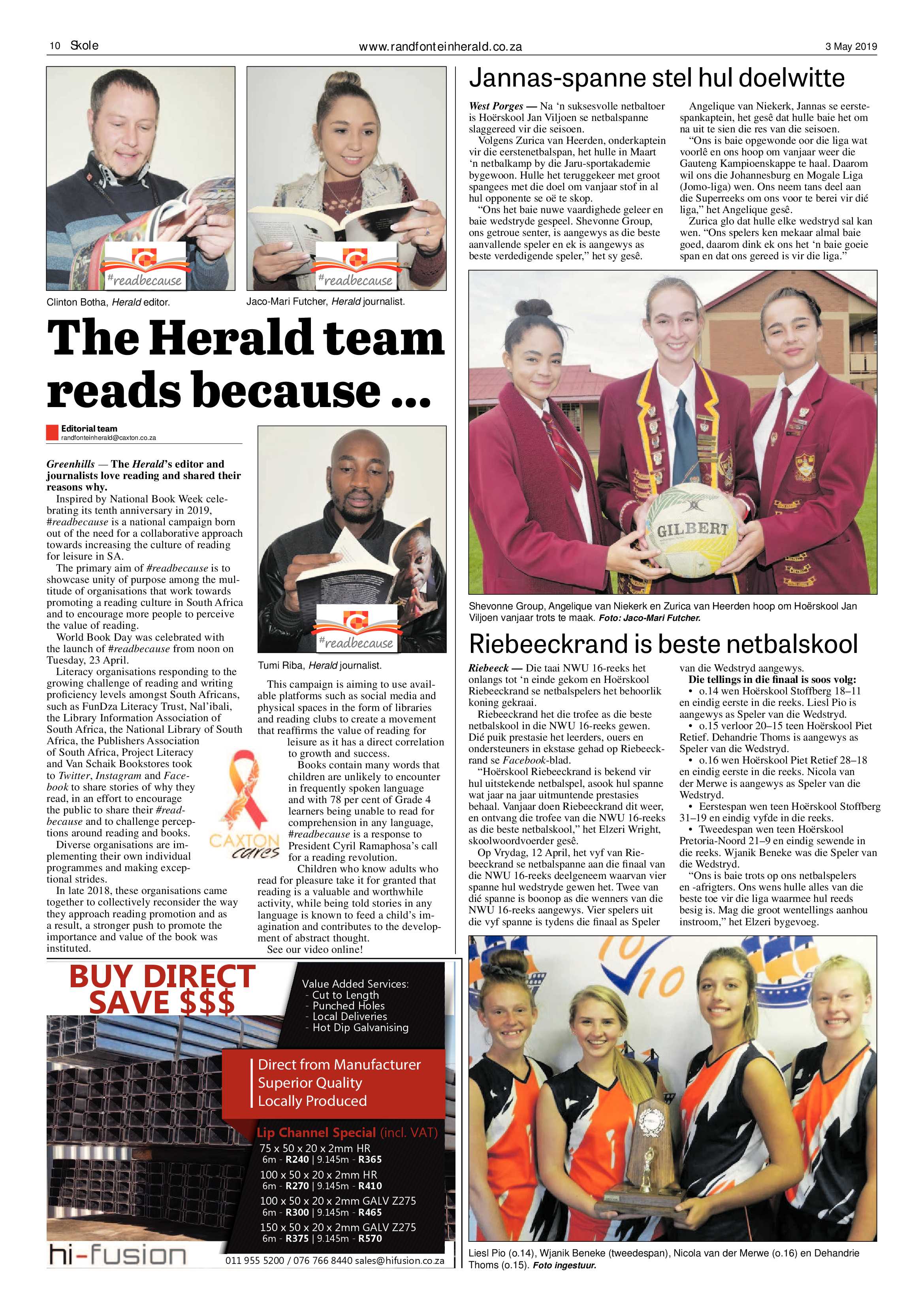 Randfontein Herald 3 May 2019 page 10