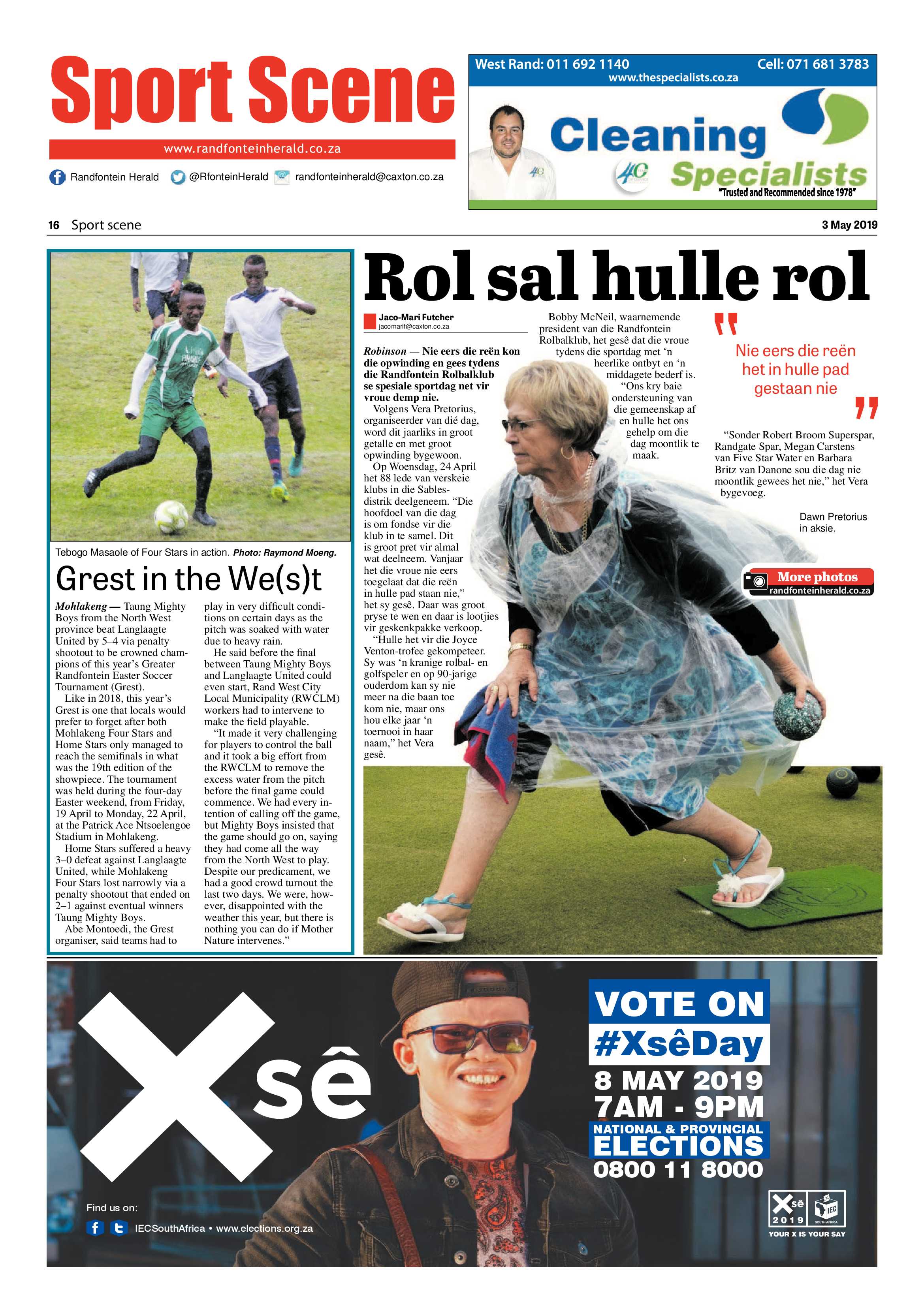 Randfontein Herald 3 May 2019 page 16
