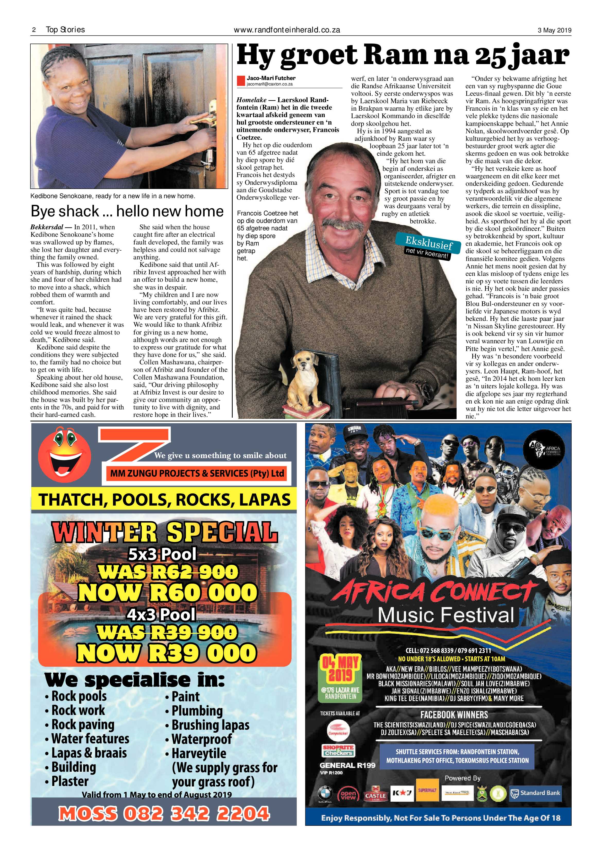 Randfontein Herald 3 May 2019 page 2