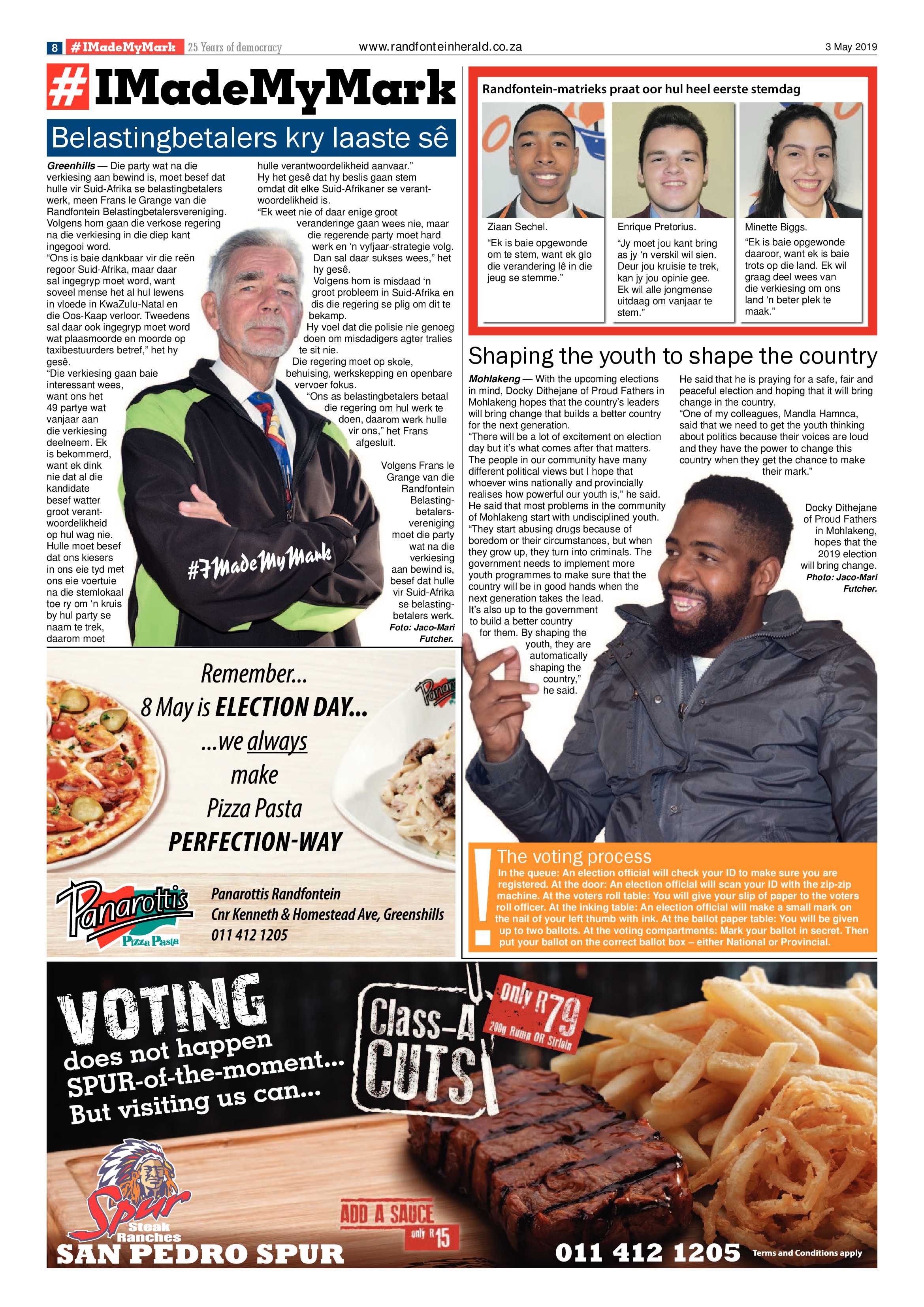 Randfontein Herald 3 May 2019 page 8