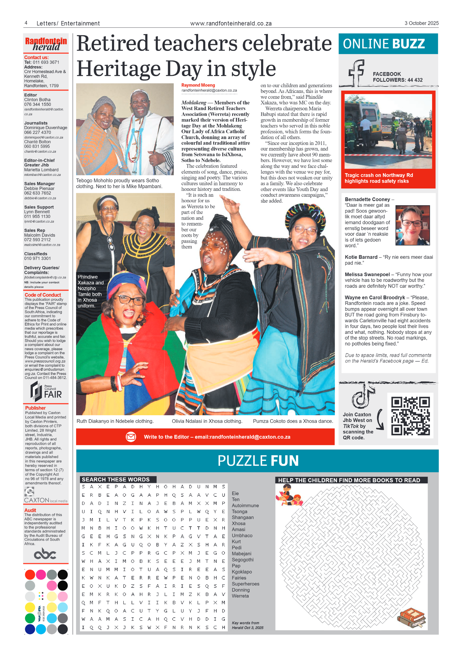 Randfontein Herald 3 October 2025 page 4