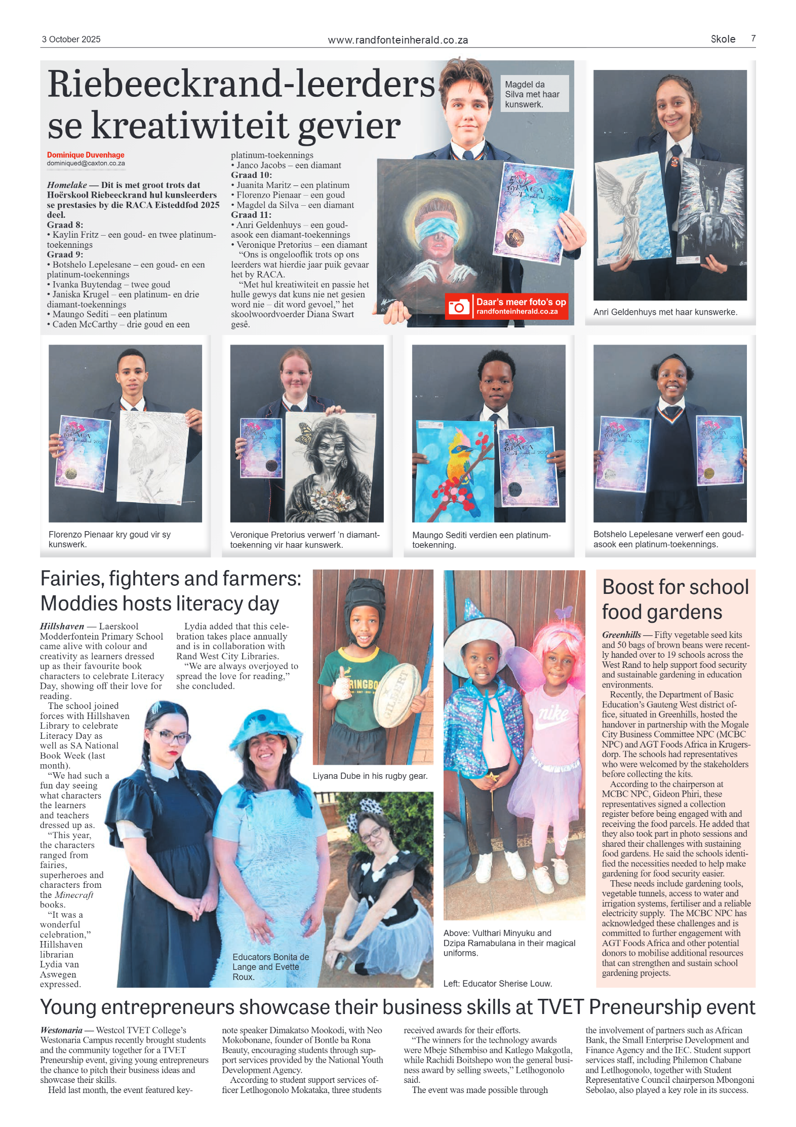 Randfontein Herald 3 October 2025 page 7