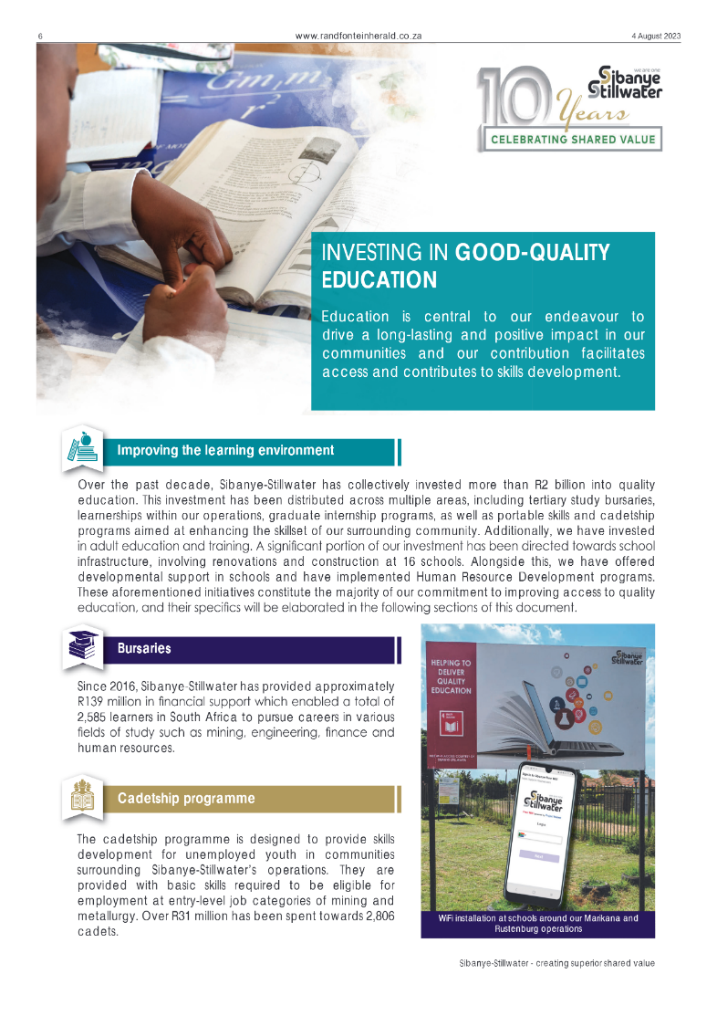 Randfontein Herald 4 August 2023 page 6