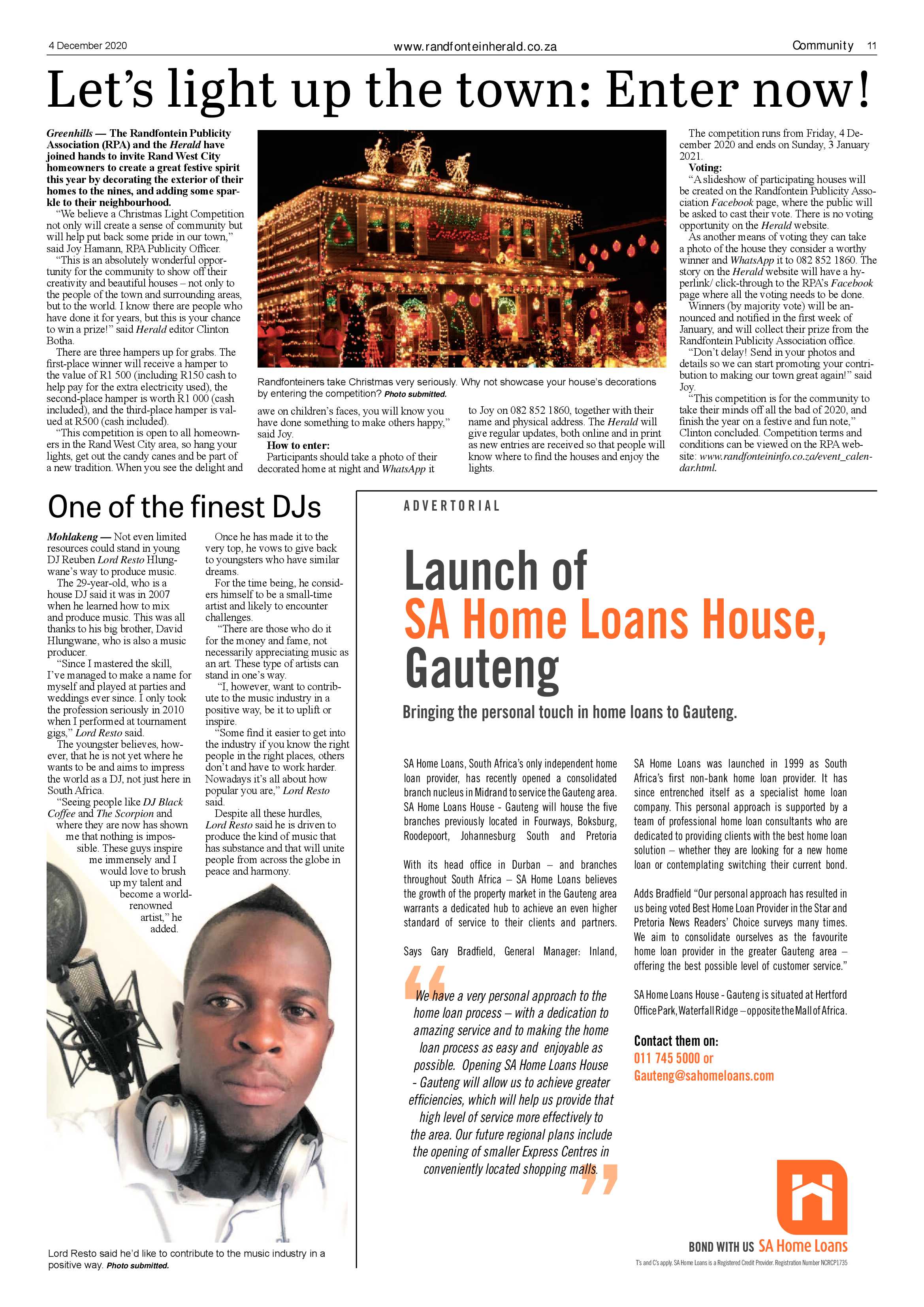 Randfontein Herald 4 December 2020 page 11