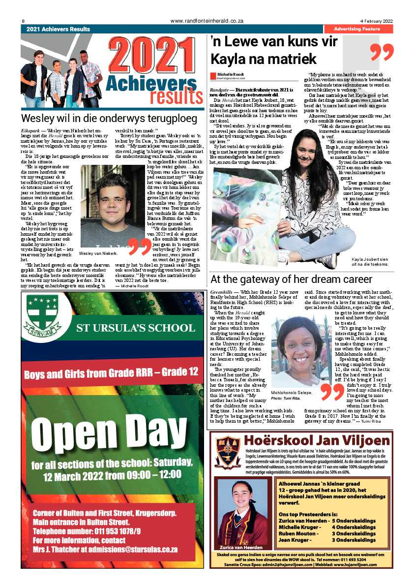 Randfontein Herald 4 February 2022 page 8