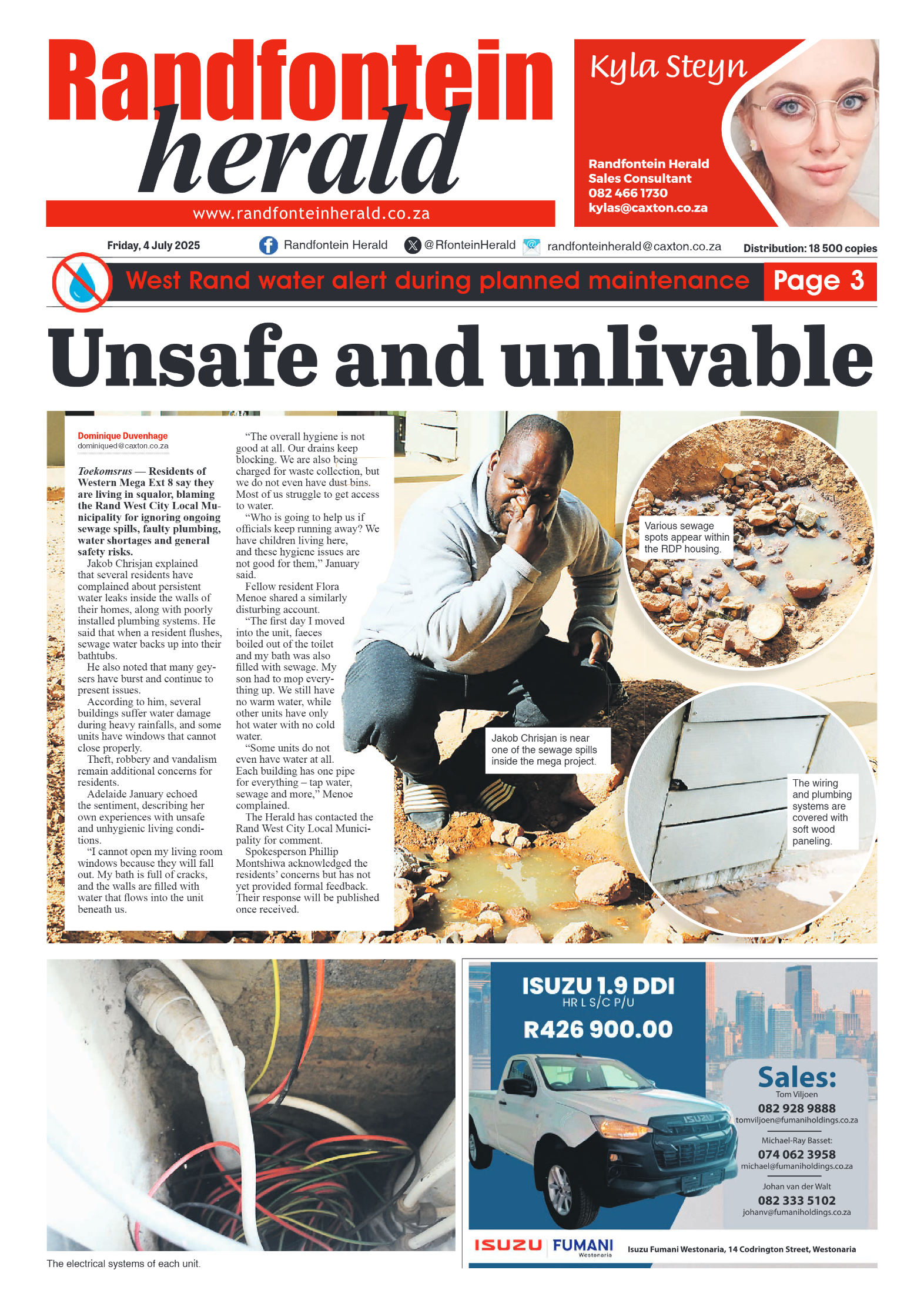 Randfontein Herald 4 July 2025 page 1