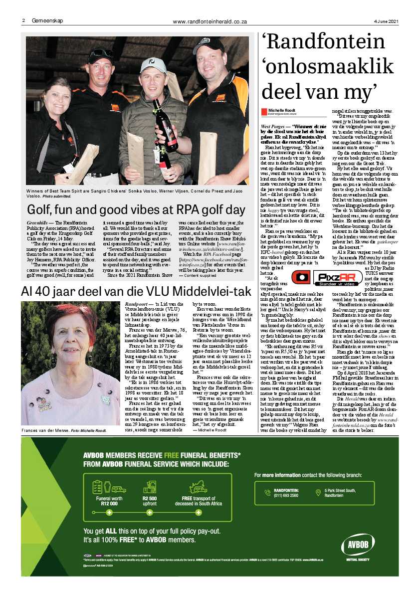 Randfontein Herald 4 June 2021 page 2