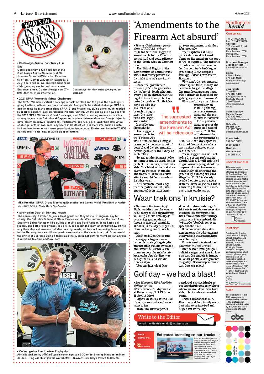 Randfontein Herald 4 June 2021 page 4