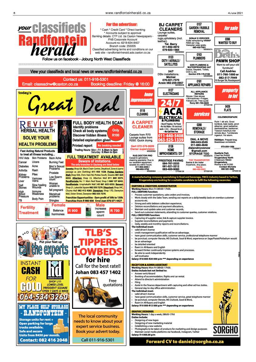 Randfontein Herald 4 June 2021 page 6