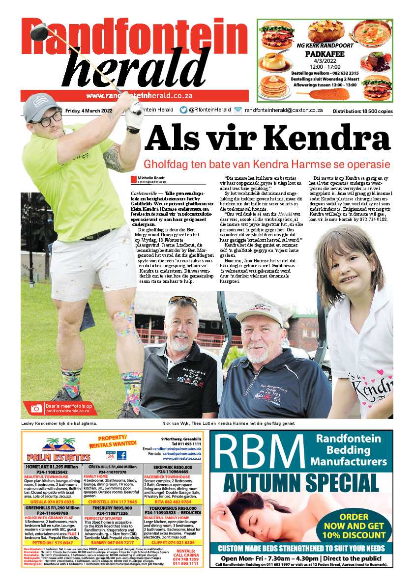 Randfontein Herald 4 March 2022 page 1