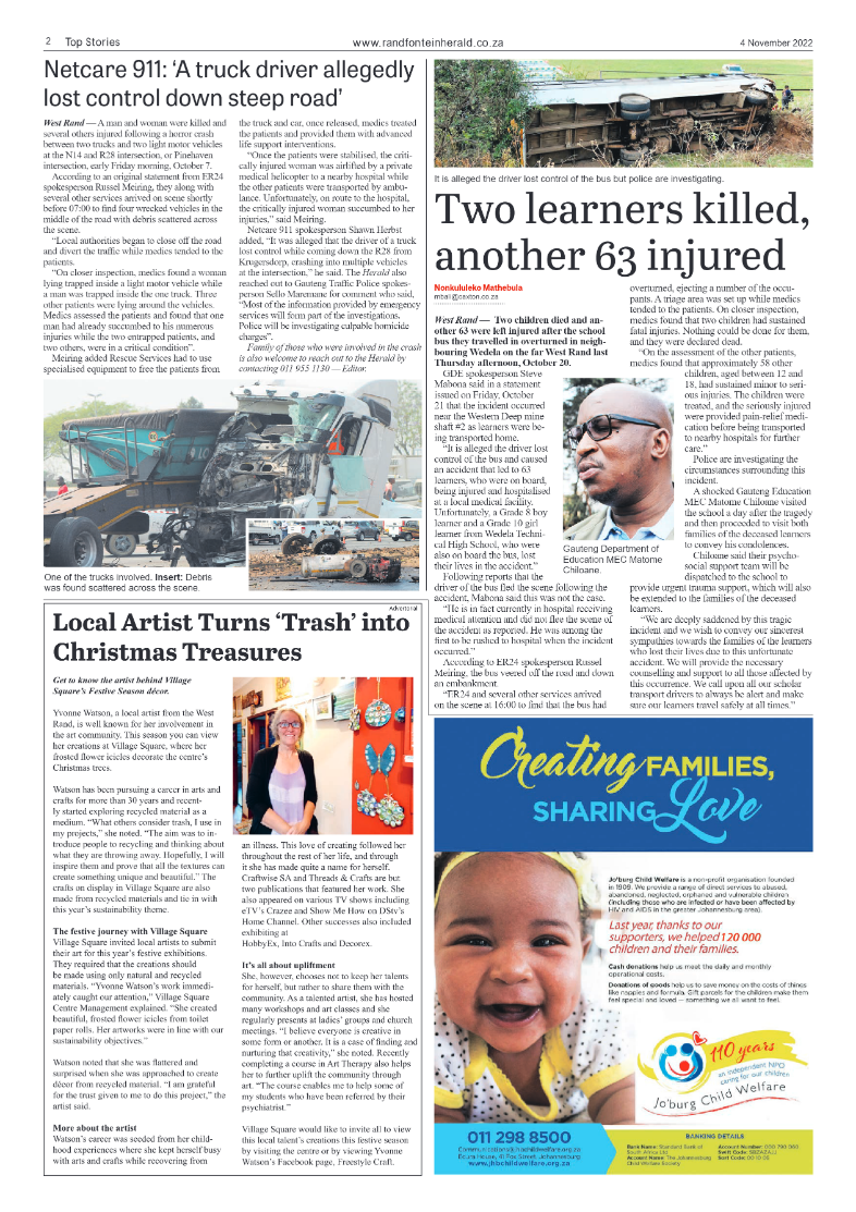 Randfontein Herald 4 November 2022 page 2