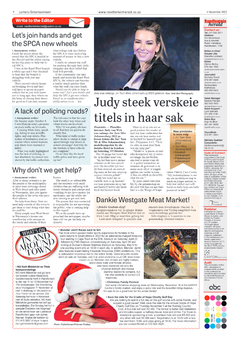 Randfontein Herald 4 November 2022 page 4