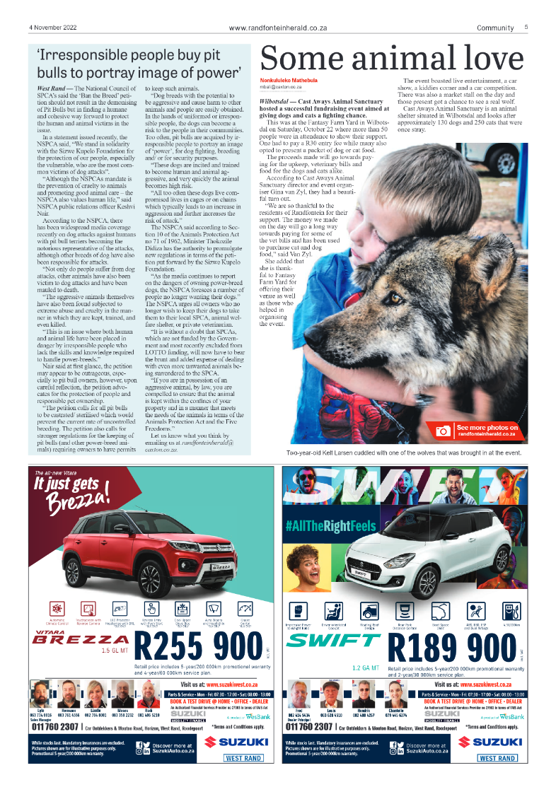 Randfontein Herald 4 November 2022 page 5