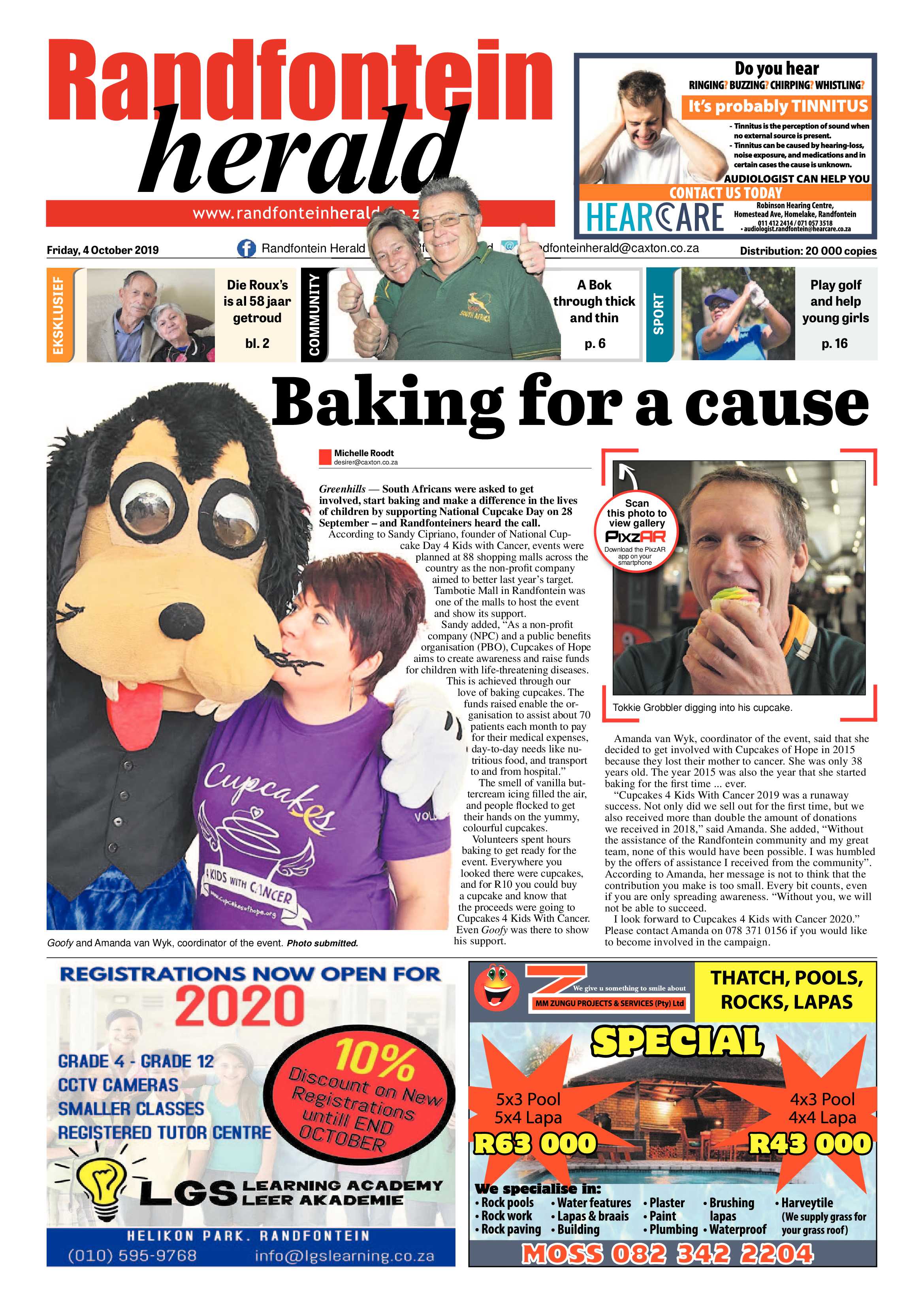 Randfontein Herald 4 October 2019 page 1