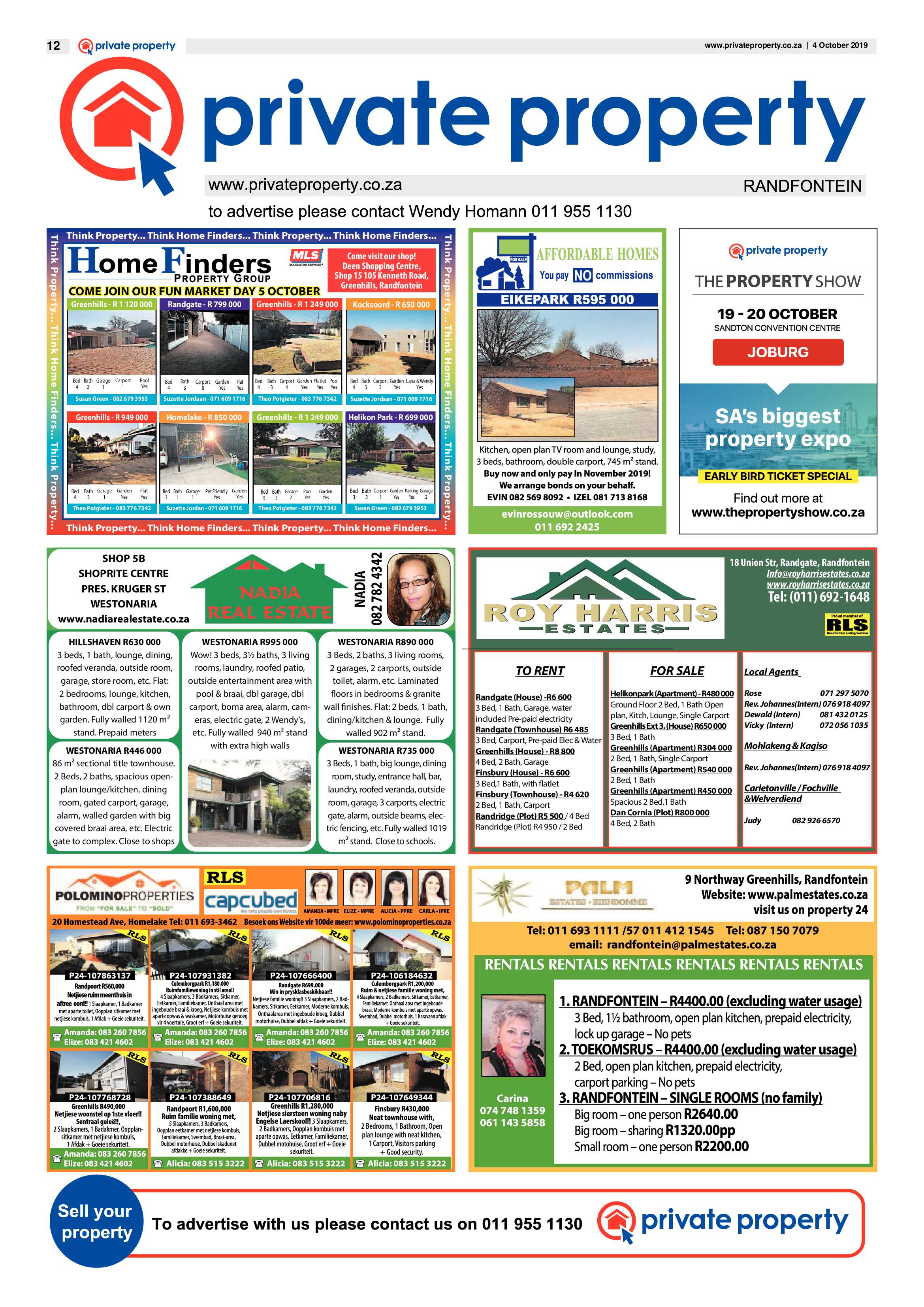 Randfontein Herald 4 October 2019 page 12